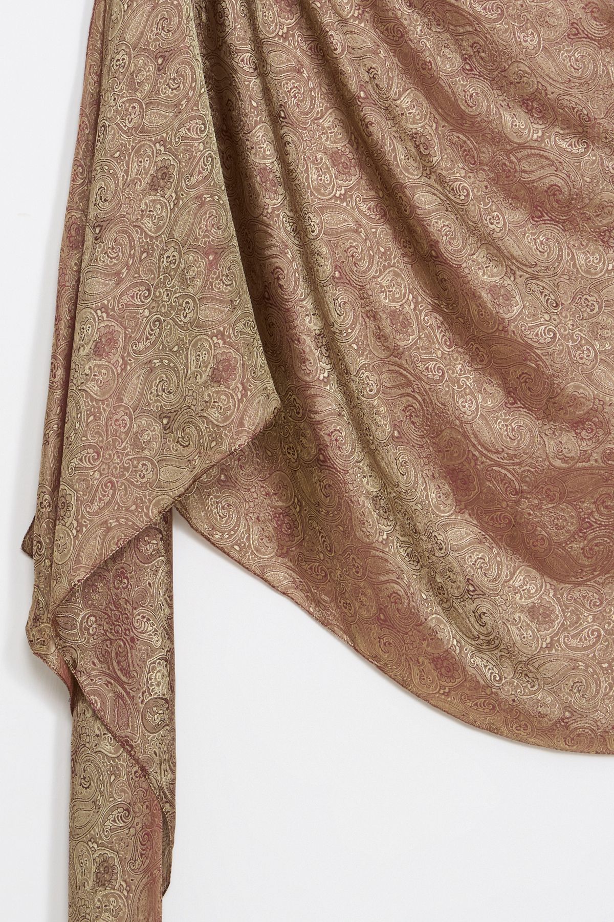 Moren Pattern Shine Line Shawl - Elderberry-Salmon