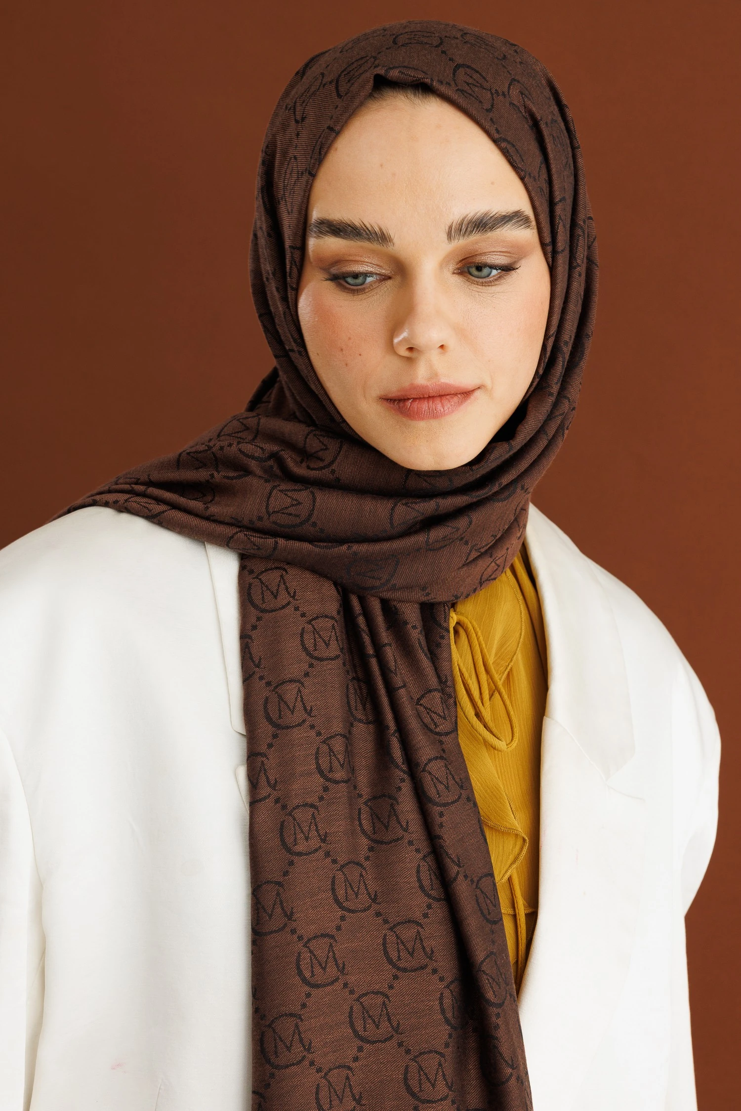 Wool Silk Shawl - Bitter