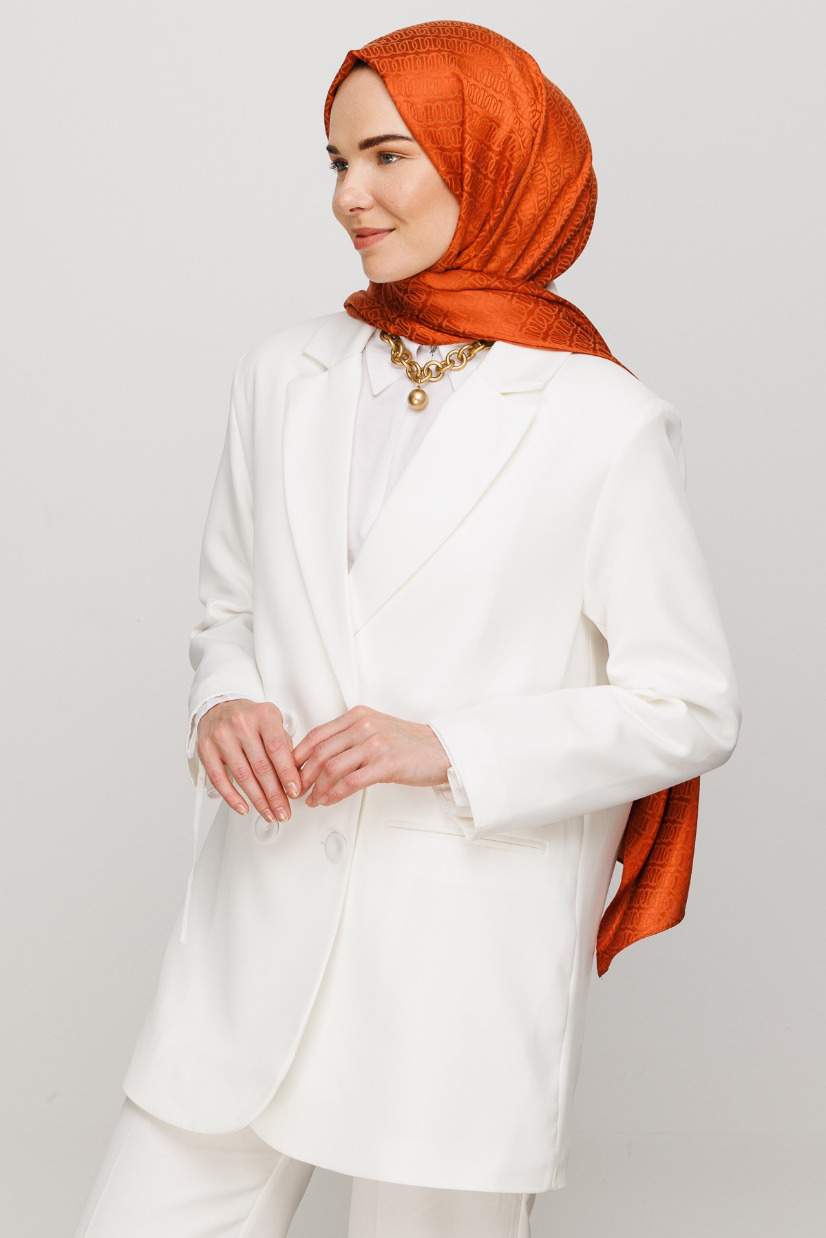 Gemustertes Glänzendes Jacquard Hijab