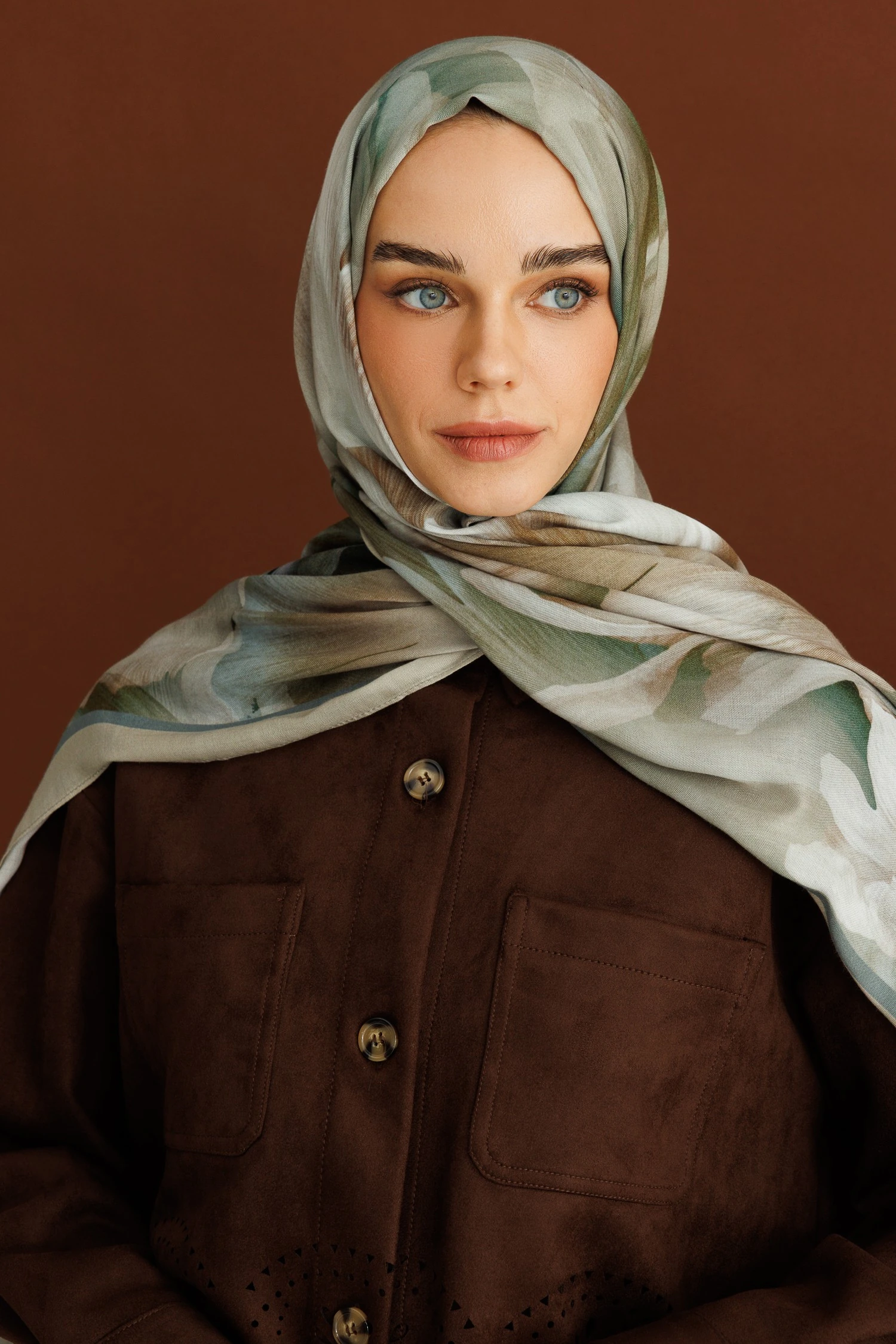 Fleur Desen Rami Şal - Ada Çayı