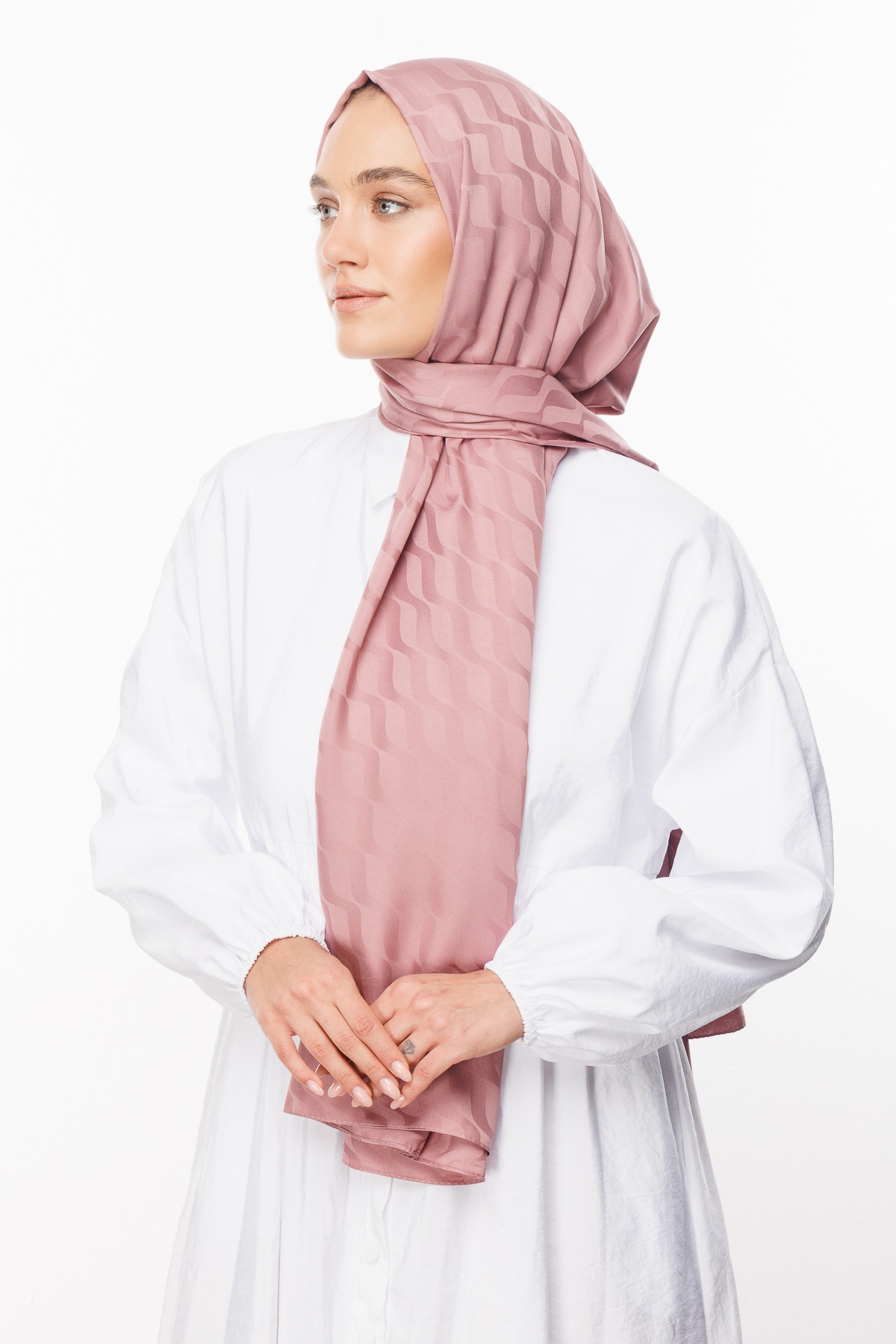 Wave Pattern Silky Jacquard Hijab