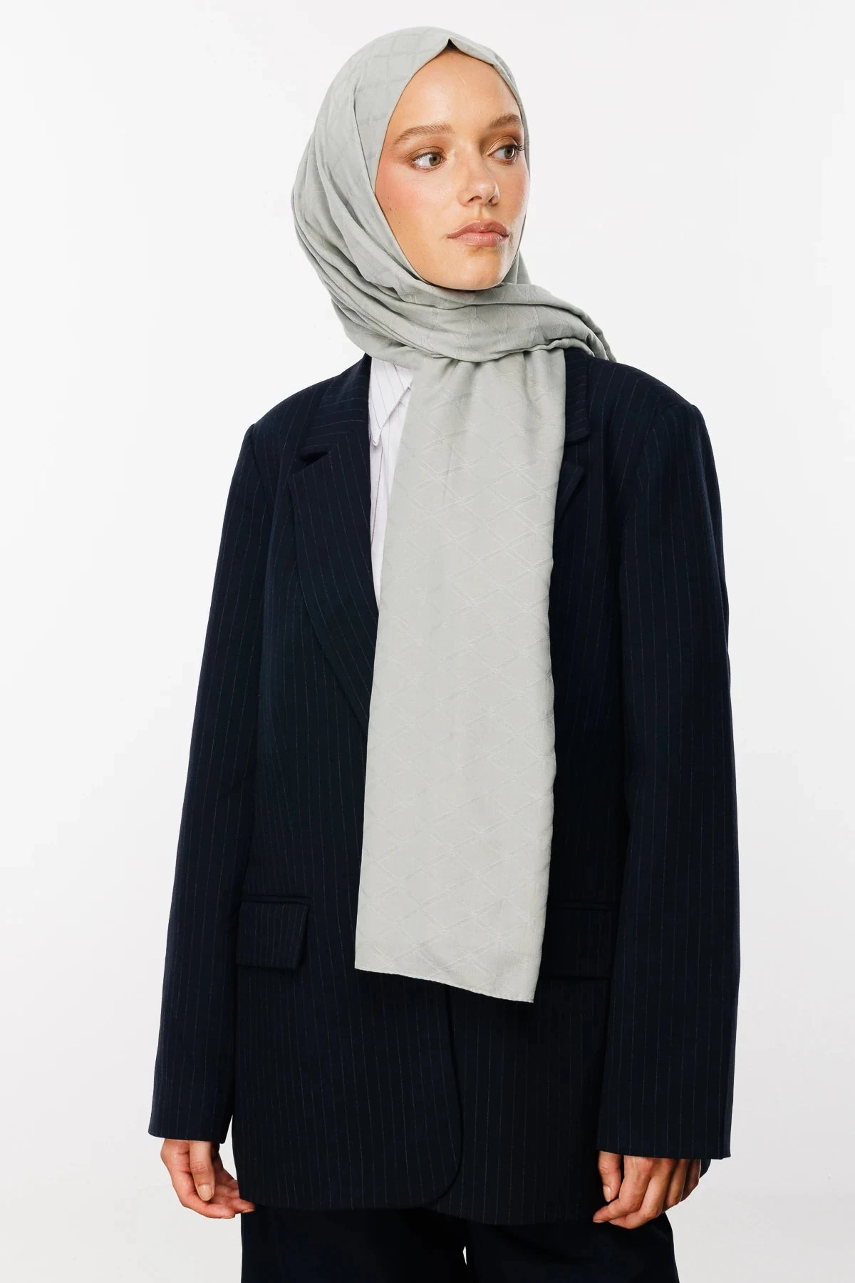 Bamboo Jacquard Hijab - Mist Green | MOONCORN