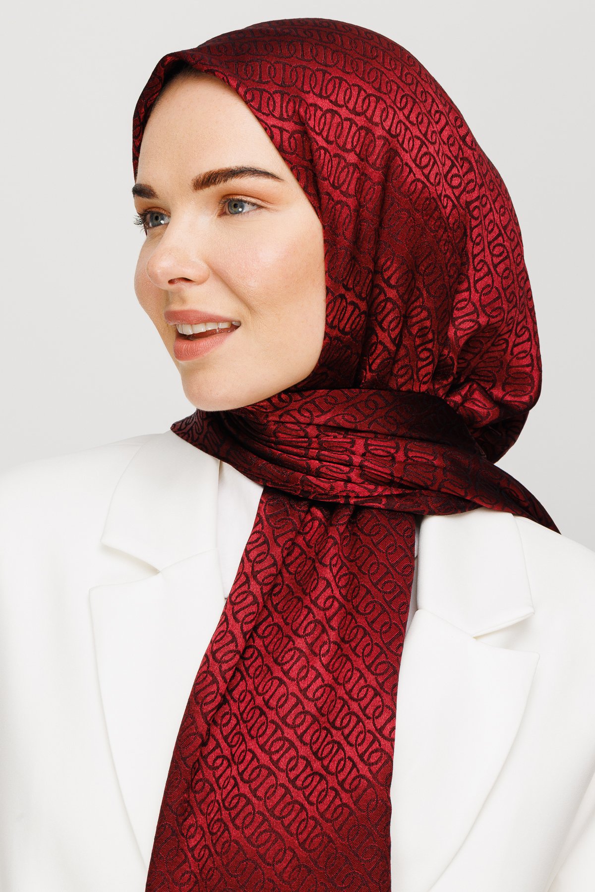 Gemustertes Glänzendes Jacquard Hijab