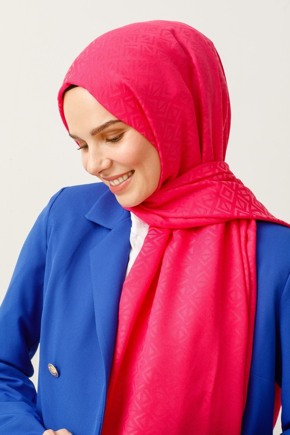 Gemustertes Baumwolle Jacquard Hijab