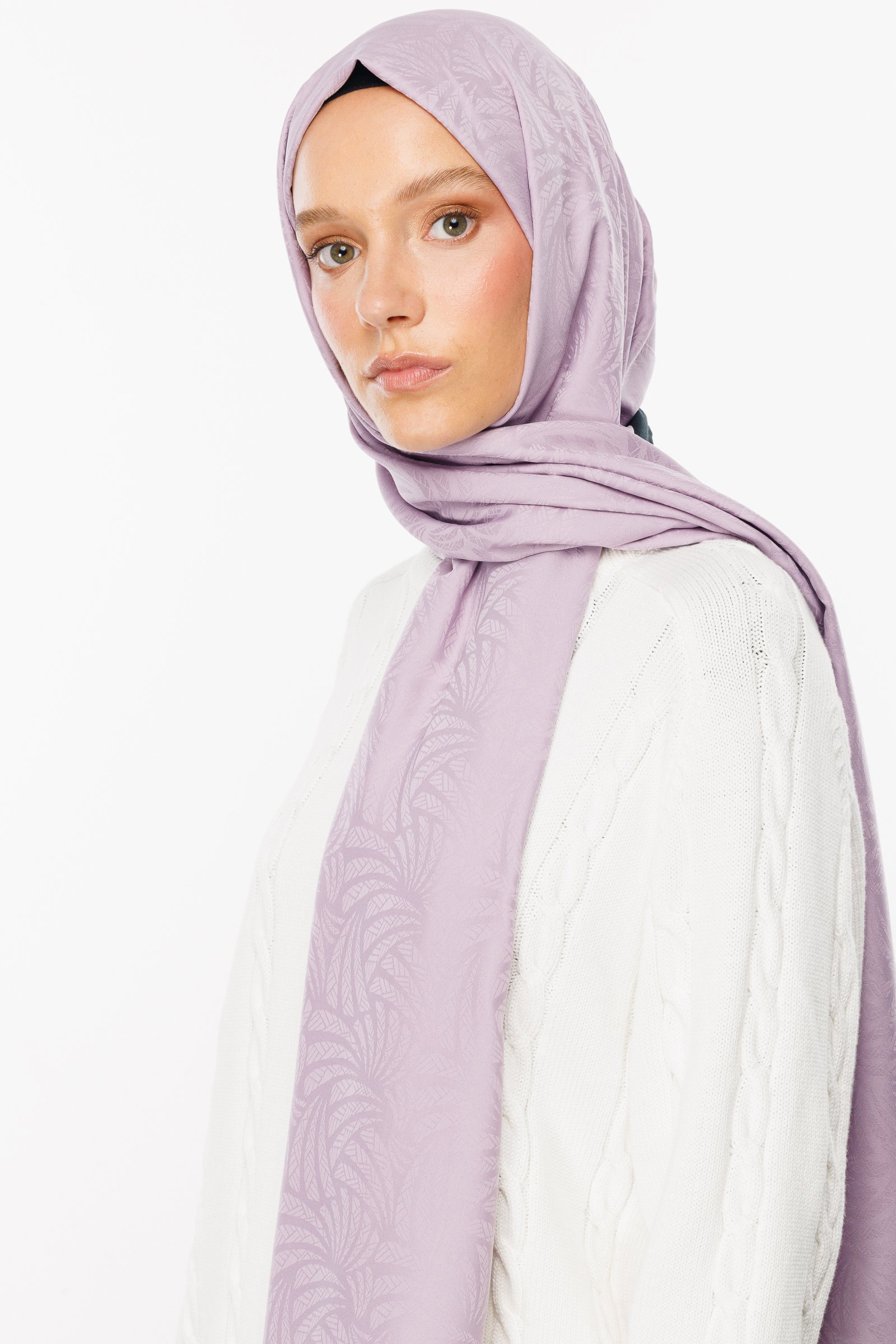 Artemis Pattern Silk Jacquard Hijab