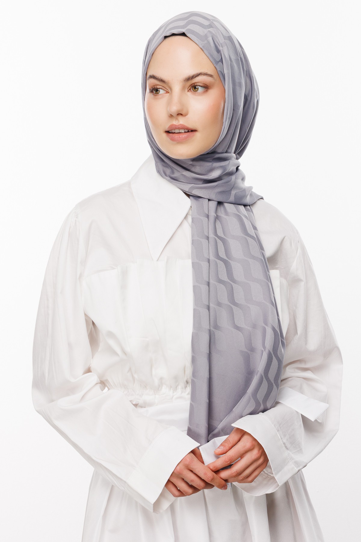 Wave Pattern Silky Jacquard Hijab