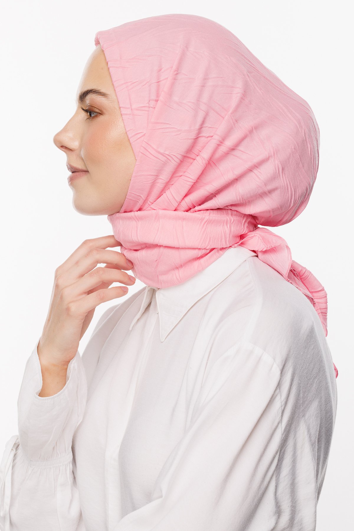 Pleated Bamboo Scarf - Sugar Pink