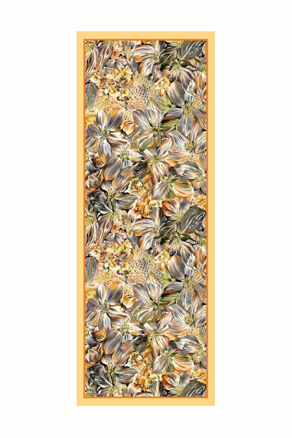 Larin Patterned Cotton Shawl - Apricot