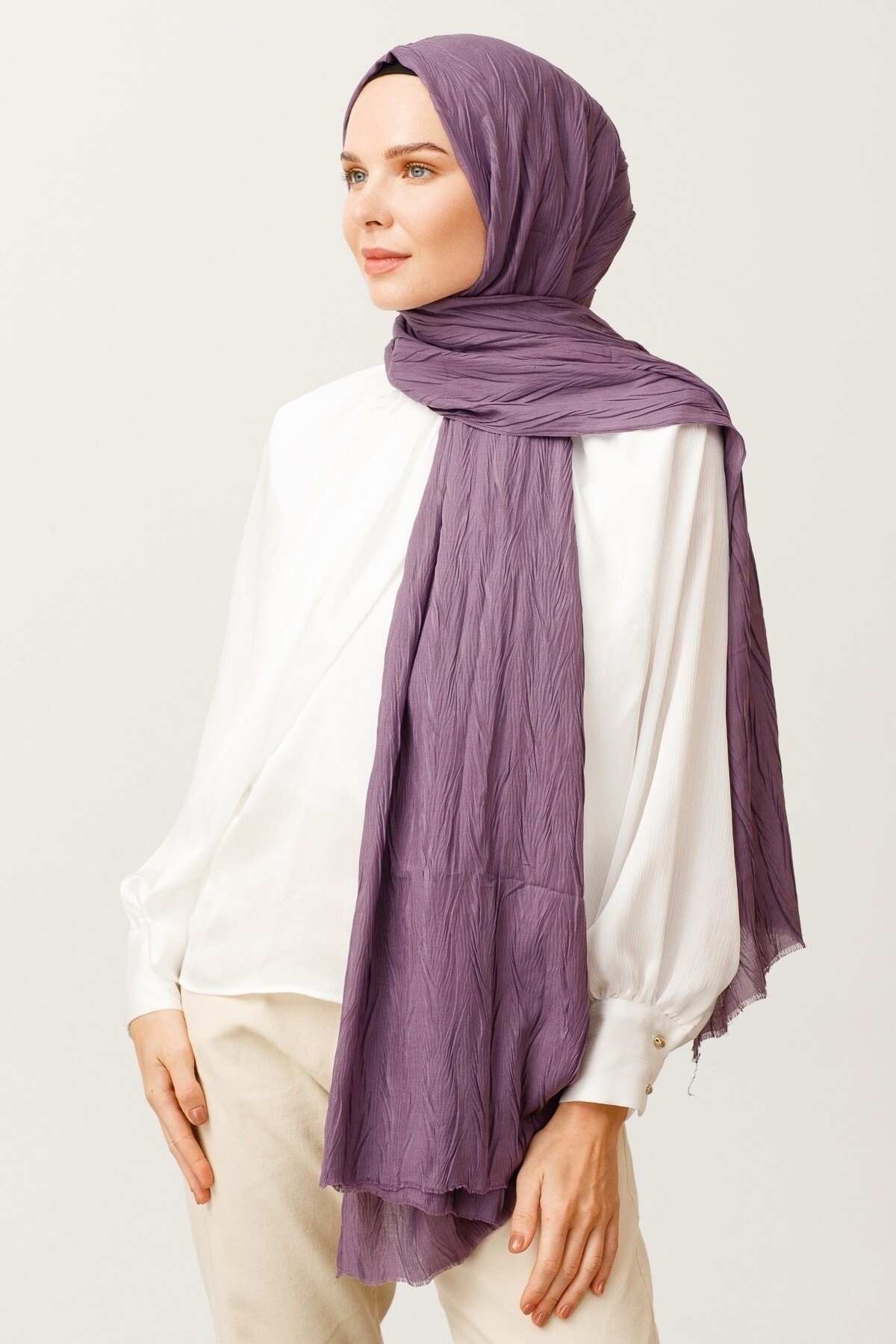 Plissiertes Bambus Hijab