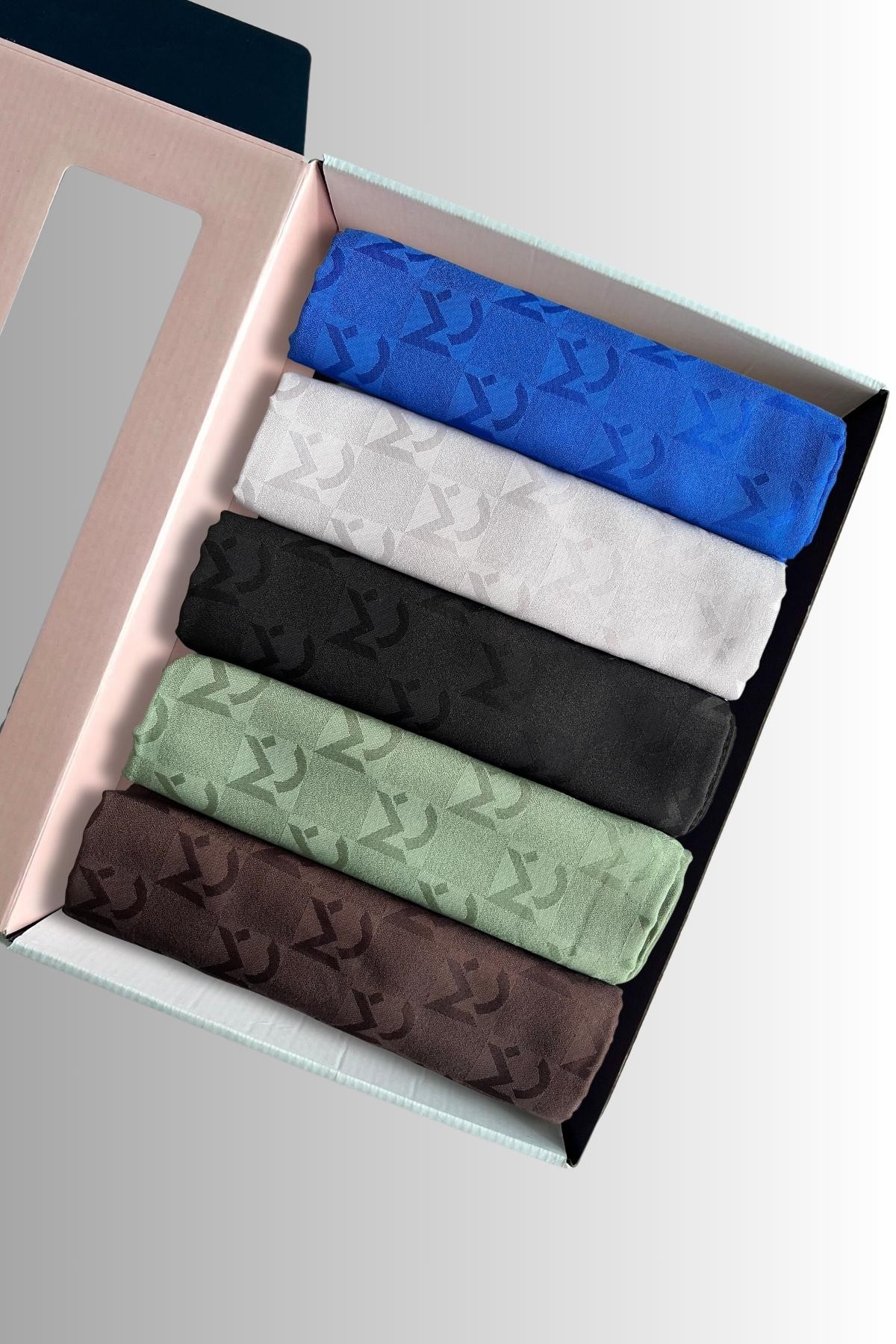 Gemustertes Jacquard Hijab ( Color Box )