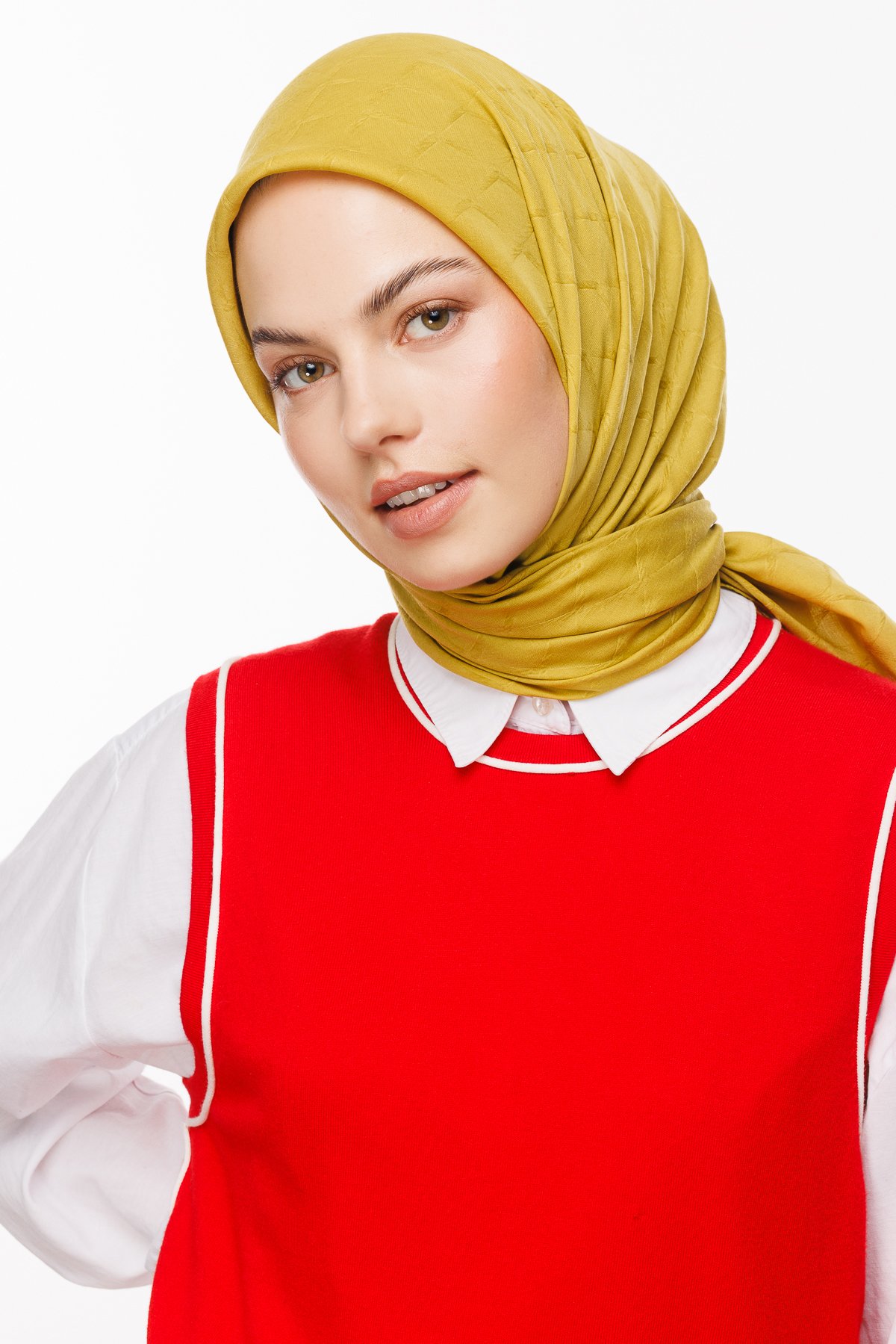 Bambu Jakar Eşarp - Oliv Yeşili