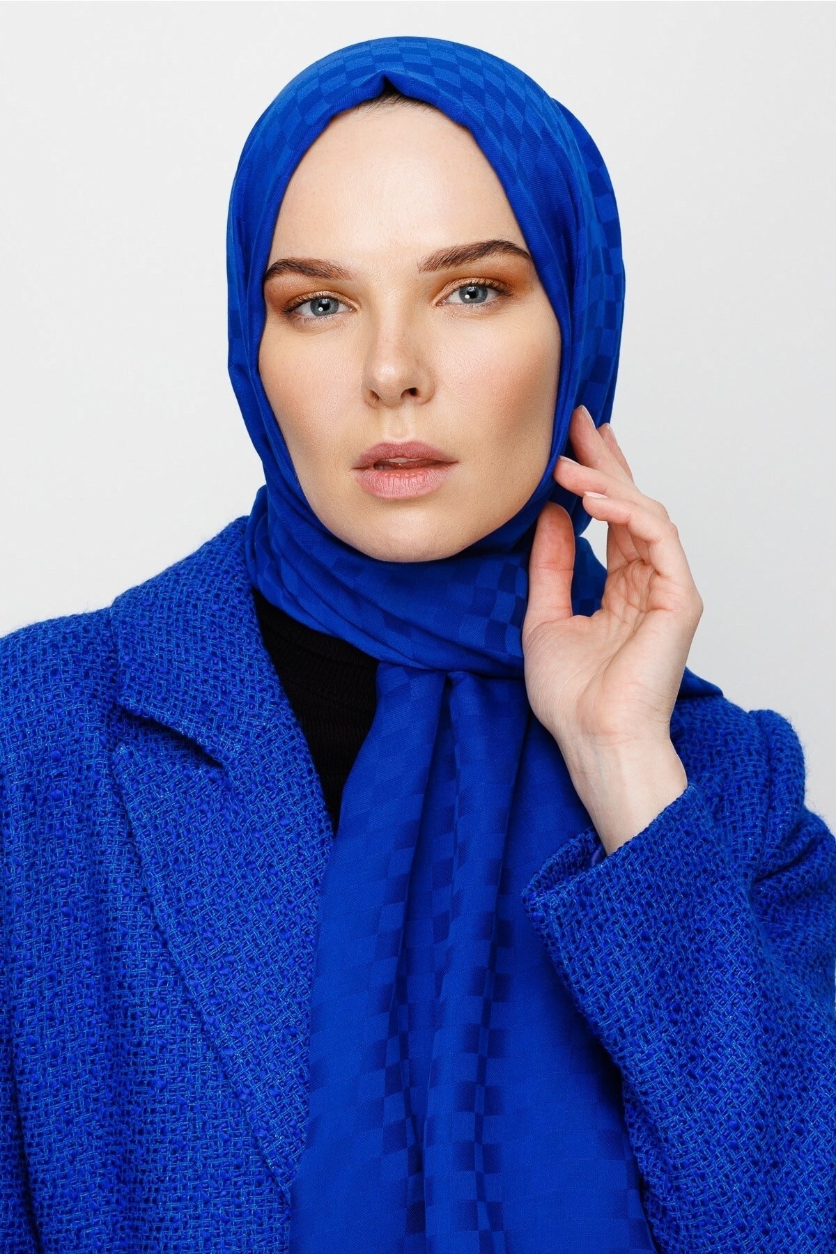 Gemustertes Baumwolle Jacquard Hijab