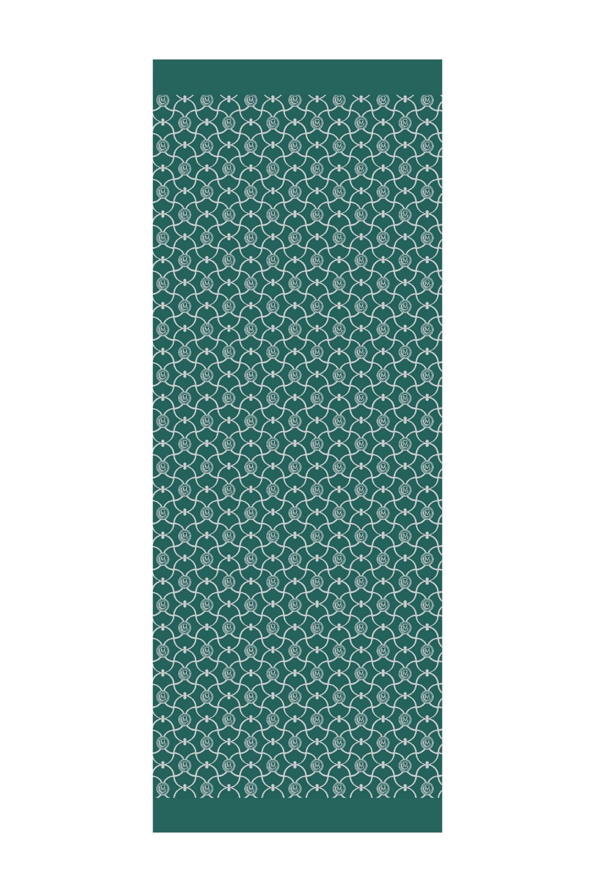 Marrakech Pattern Double-Sided Shawl - Emerald-Pink