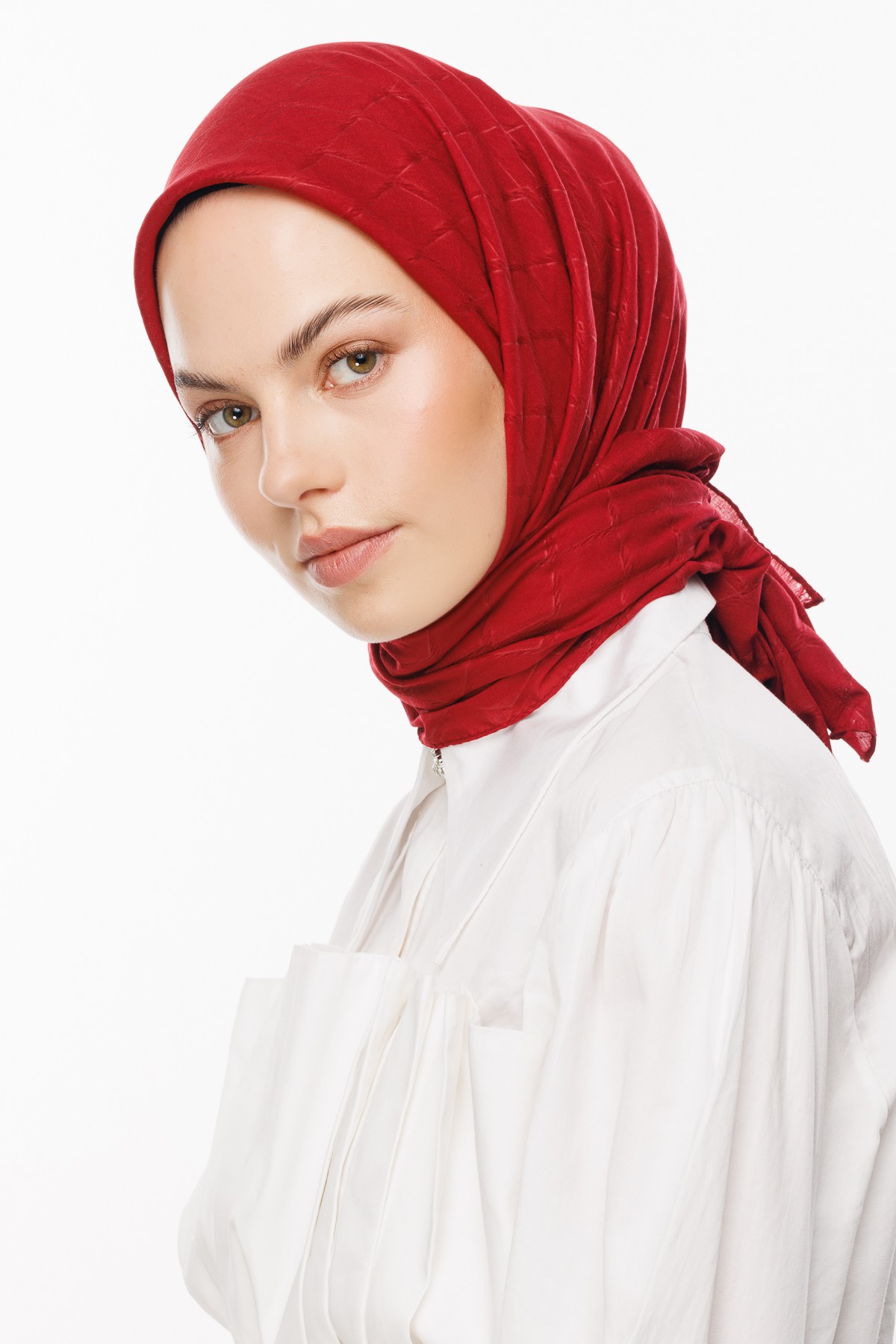 Bambu Jakar Eşarp - Bordo