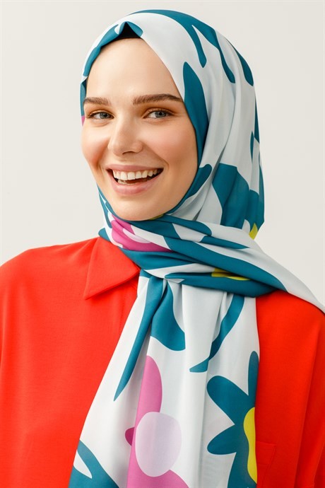 Gemusterter Krepp Hijab