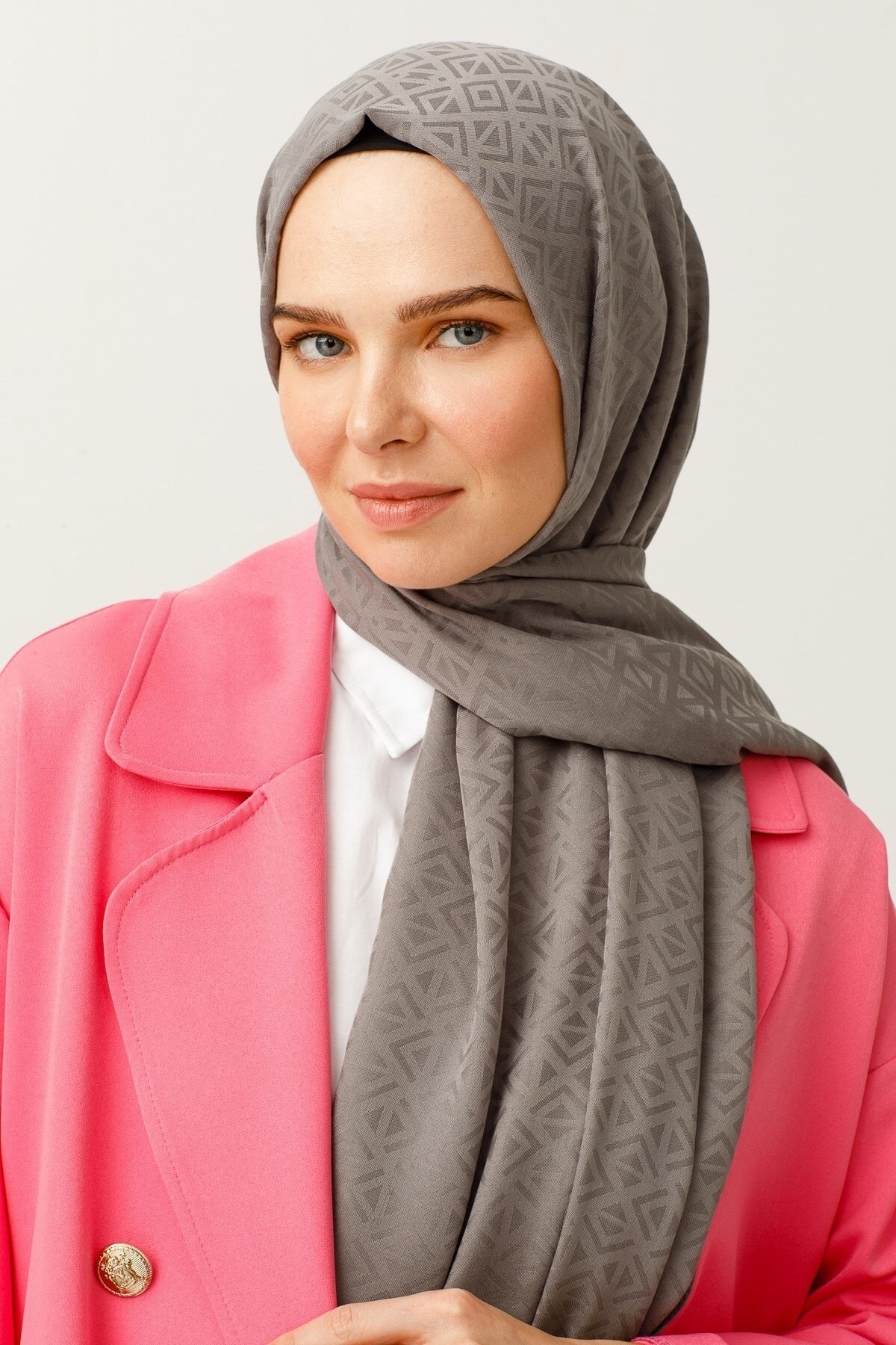 Gemustertes Baumwolle Jacquard Hijab