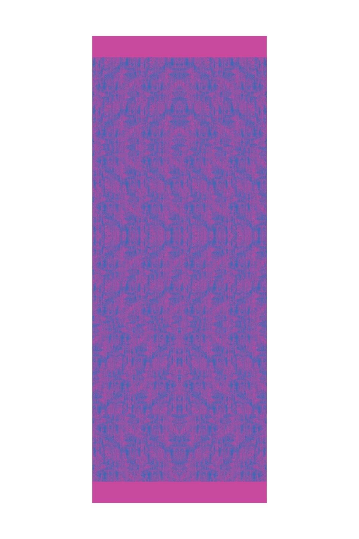 Marrakech Double Sided Shawl - Petrol Blue-Fuchsia