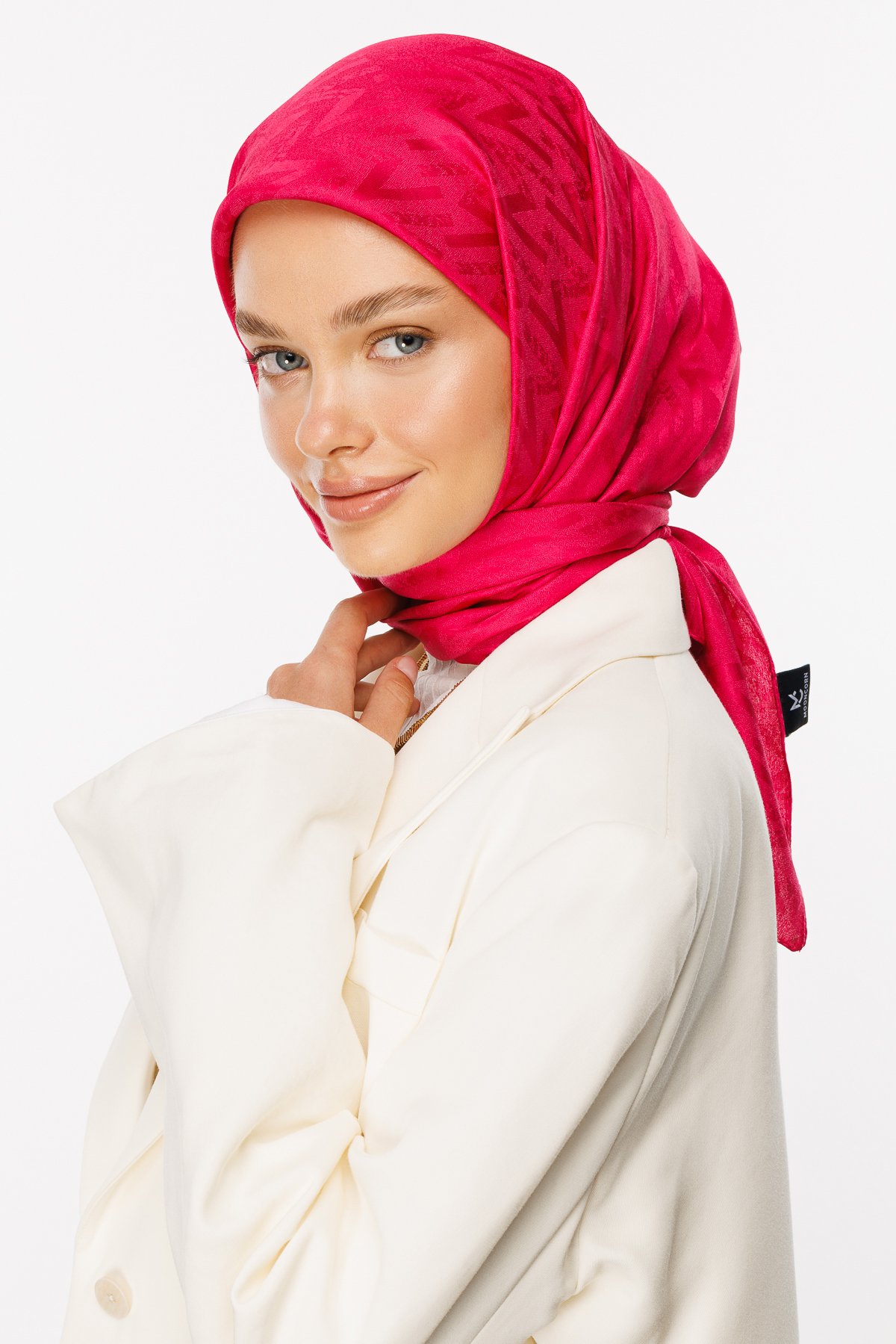 Nova Pattern Luxury Jacquard Scarf - Fuchsia