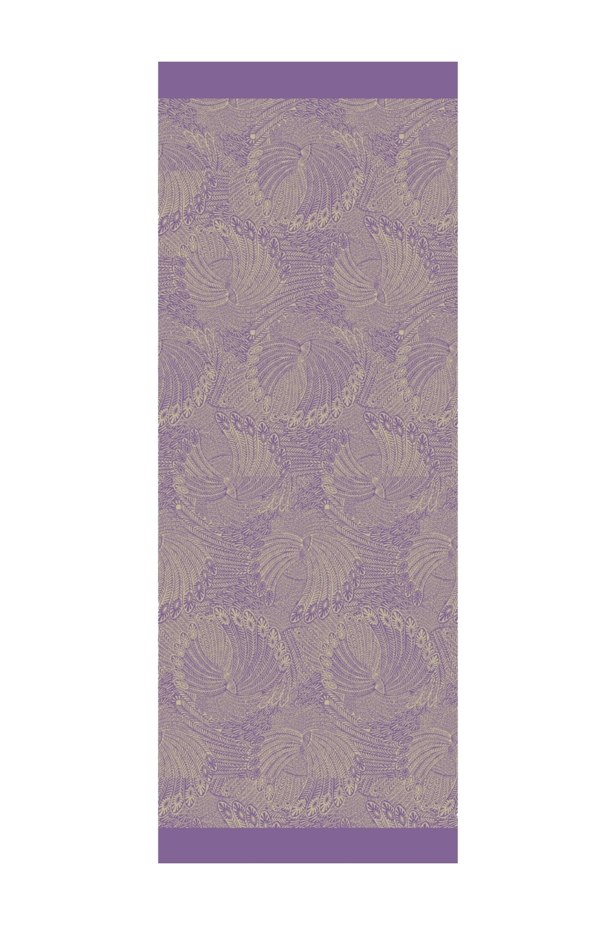 Mayra Pattern Double-Sided Shawl - Olive-Purple