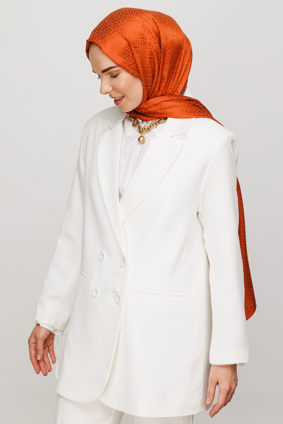 Gemustertes Glänzendes Jacquard Hijab