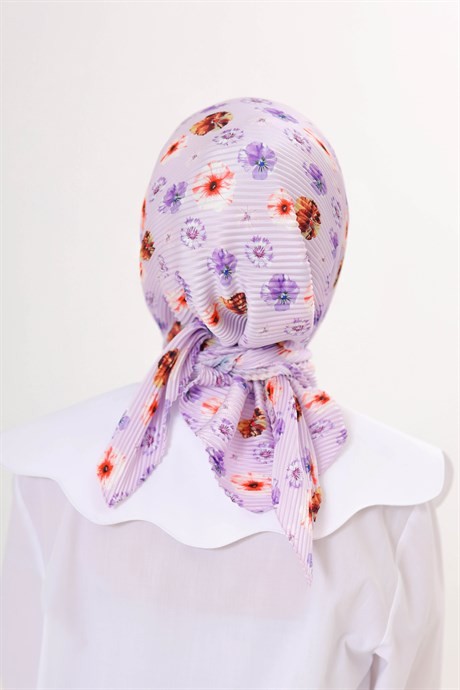 Efsun Pattern Pleated Scarf