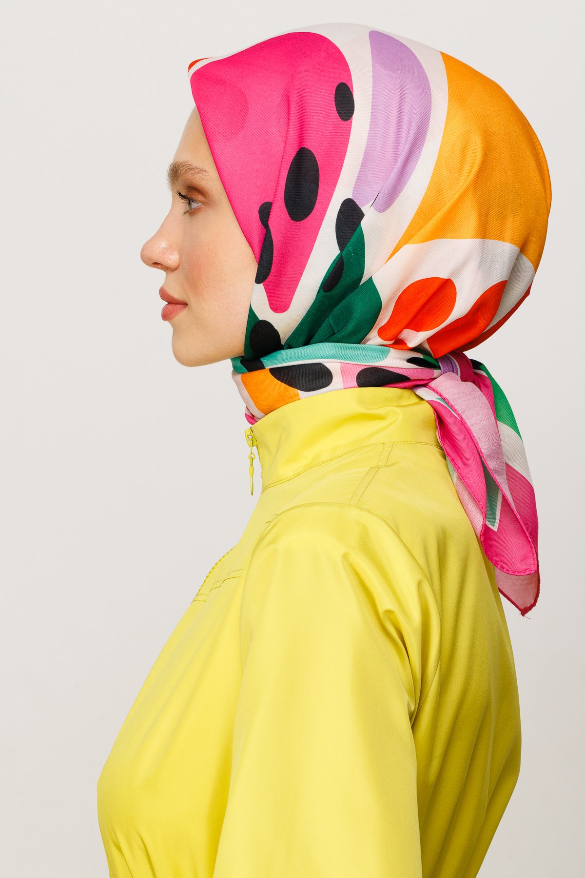 Bloom Pattern Digital Soft Scarf - Fuchsia