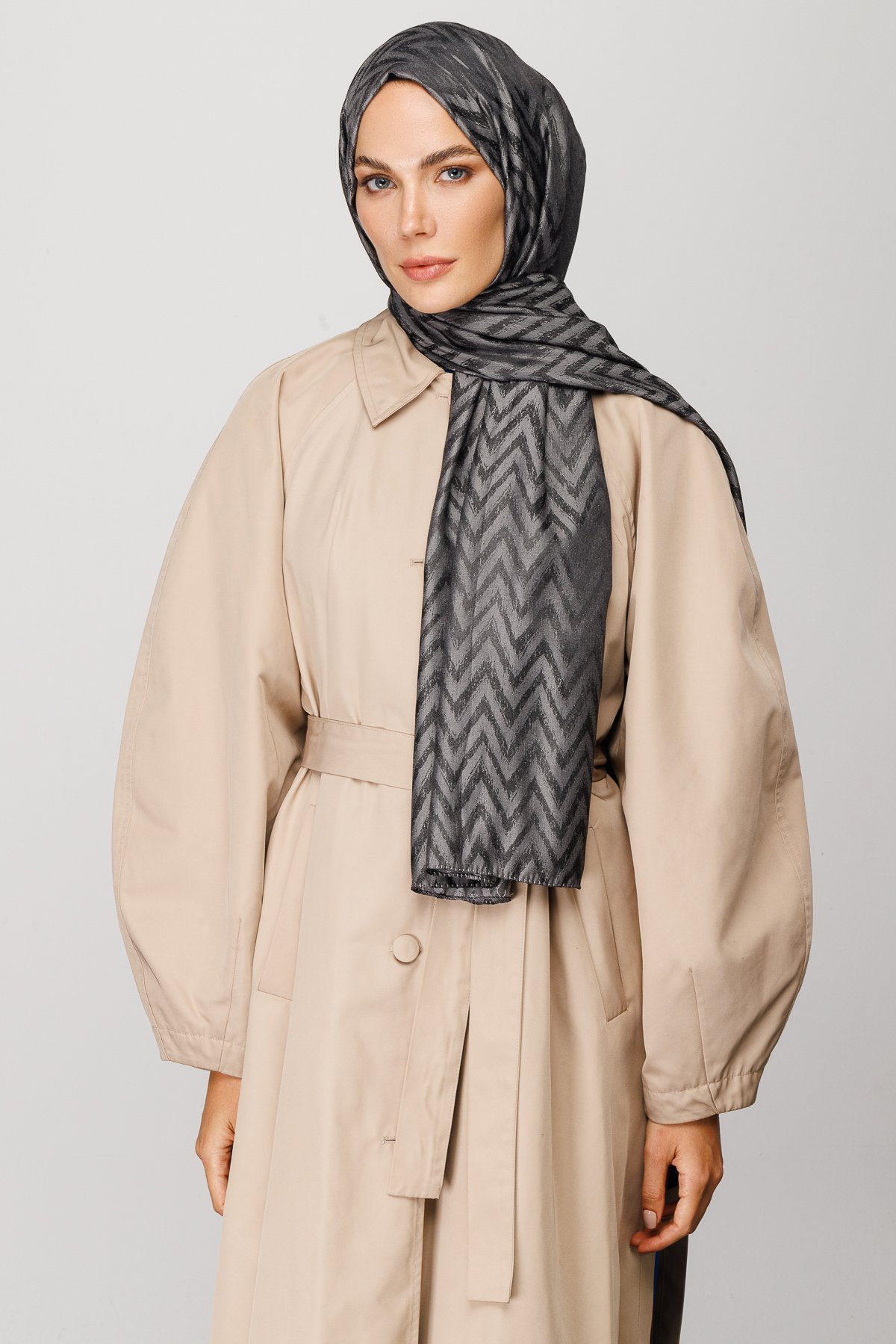 Gemustertes Glänzendes Jacquard Hijab