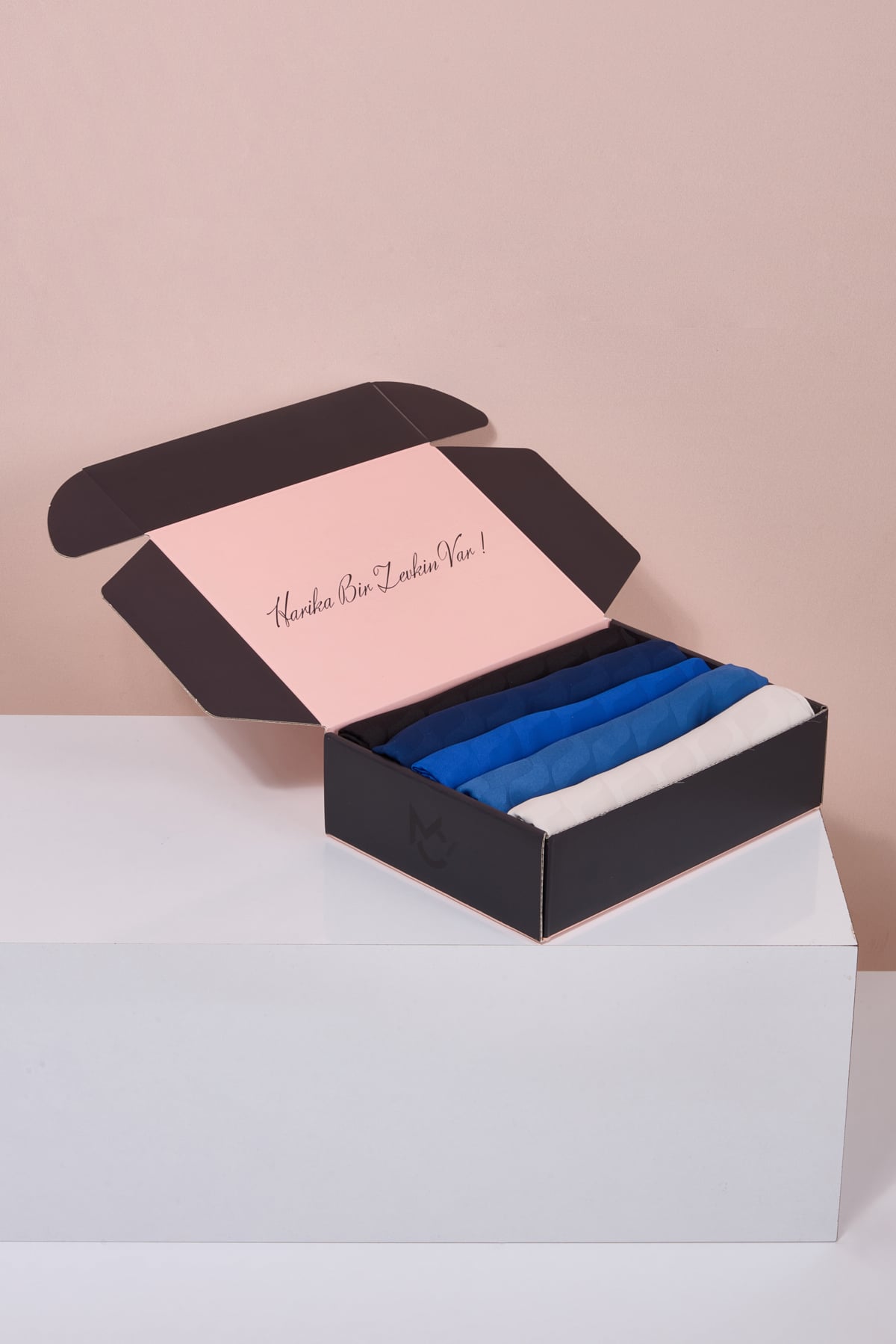 İpeksi Jakar Şal - Dalga Desen Color Box