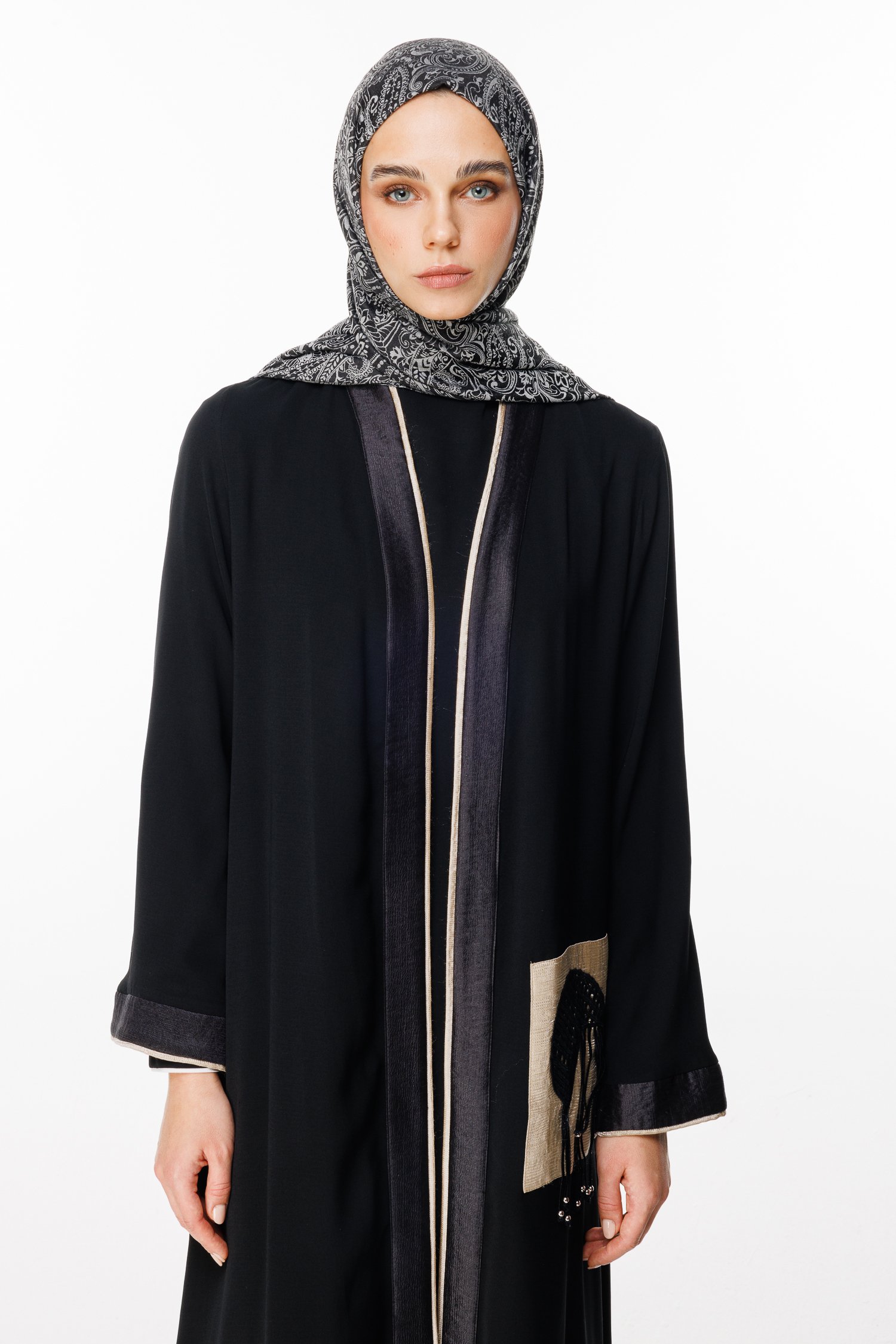 Marrakech Double Sided Shawl - Black-Black