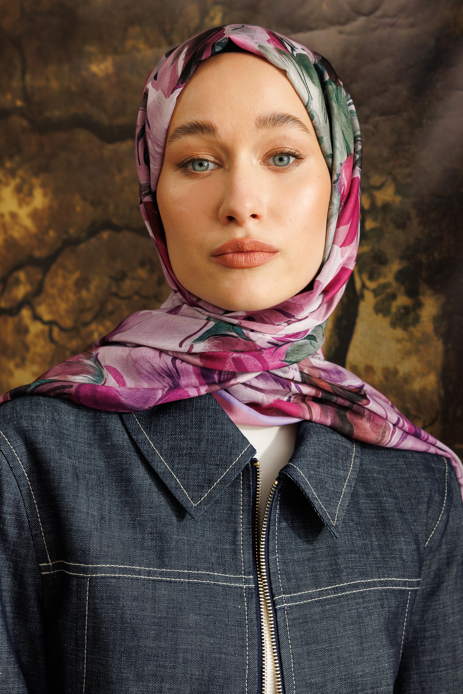 Rossel Desen Pamuk Şal - Lila
