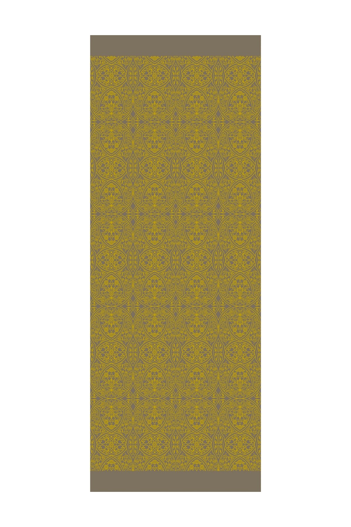 Marrakech Double Sided Shawl - Dark Gray-Mustard