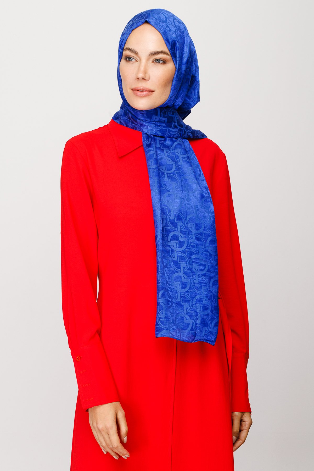 Gemustertes Glänzendes Jacquard Hijab