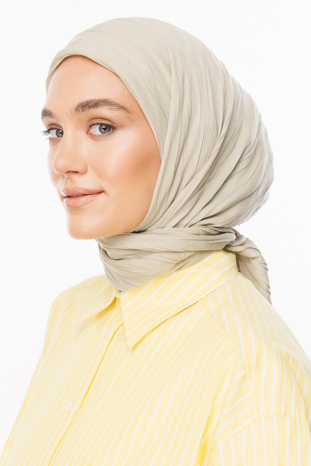Pleated Bamboo Scarf - Sage