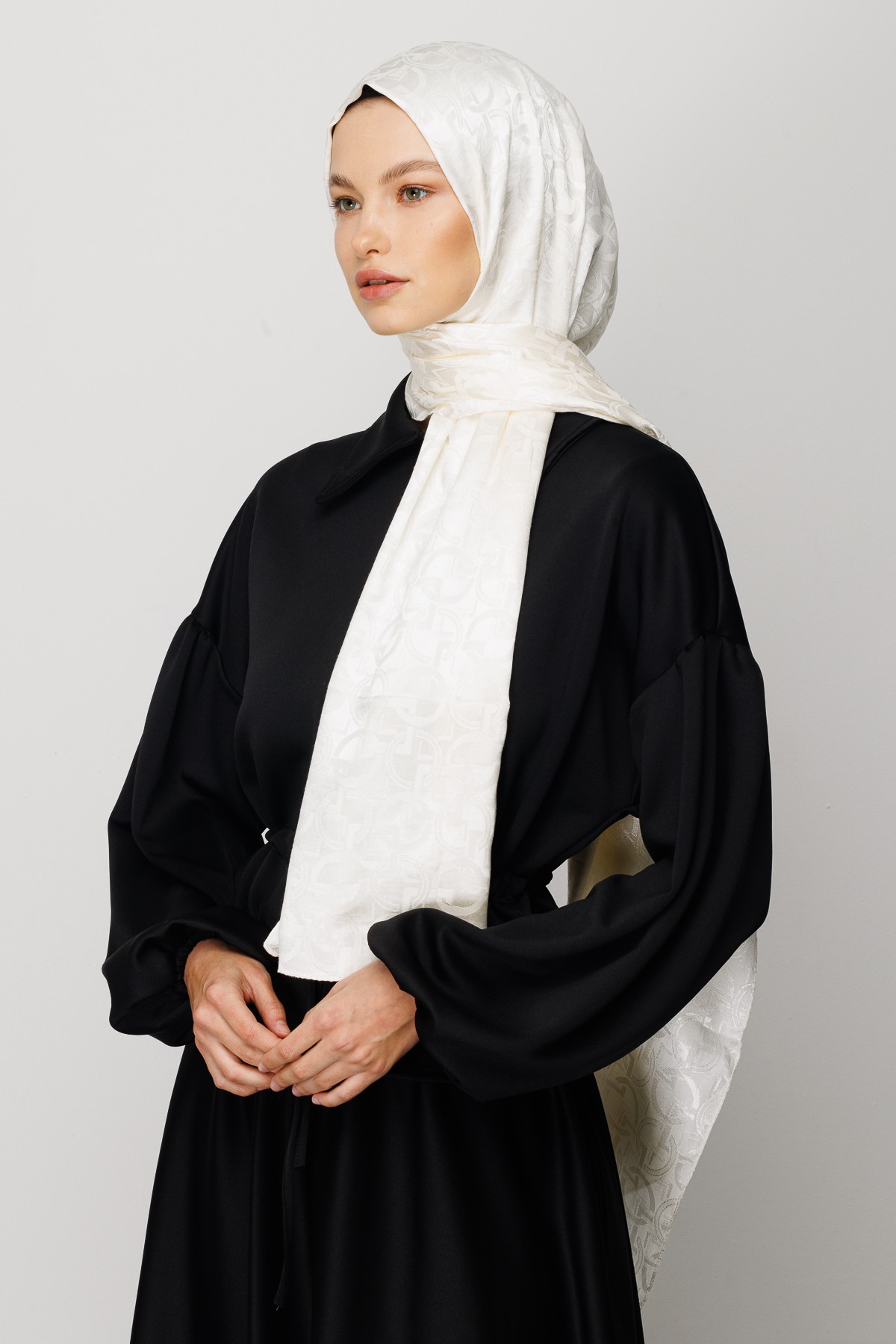 Gemustertes Glänzendes Jacquard Hijab