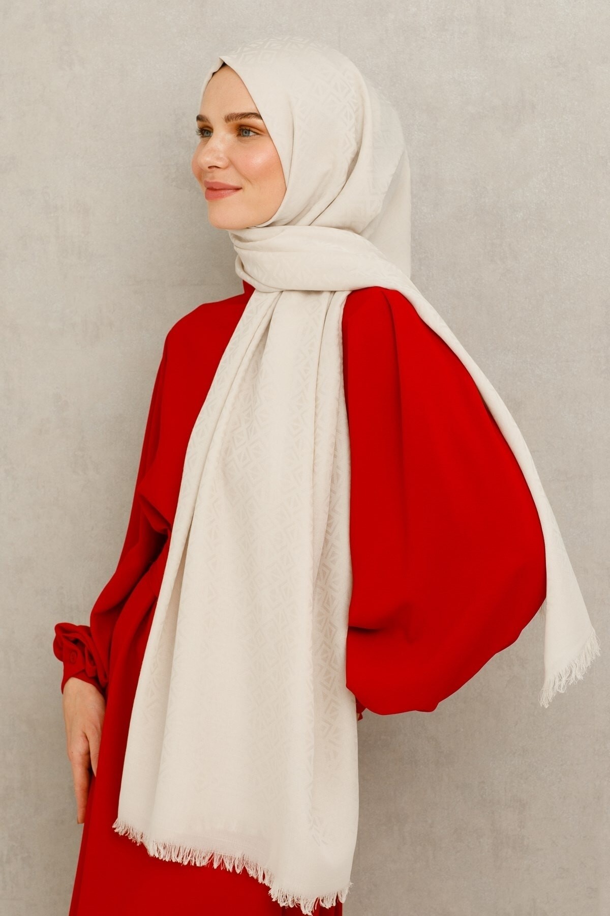 Gemustertes Baumwolle Jacquard Hijab