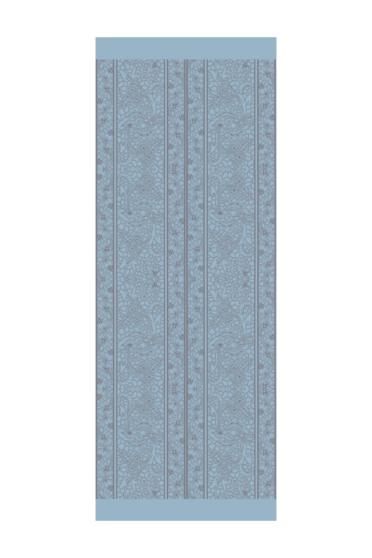 Lavin Pattern Double-Sided Shawl - Dark Gray-Light Blue