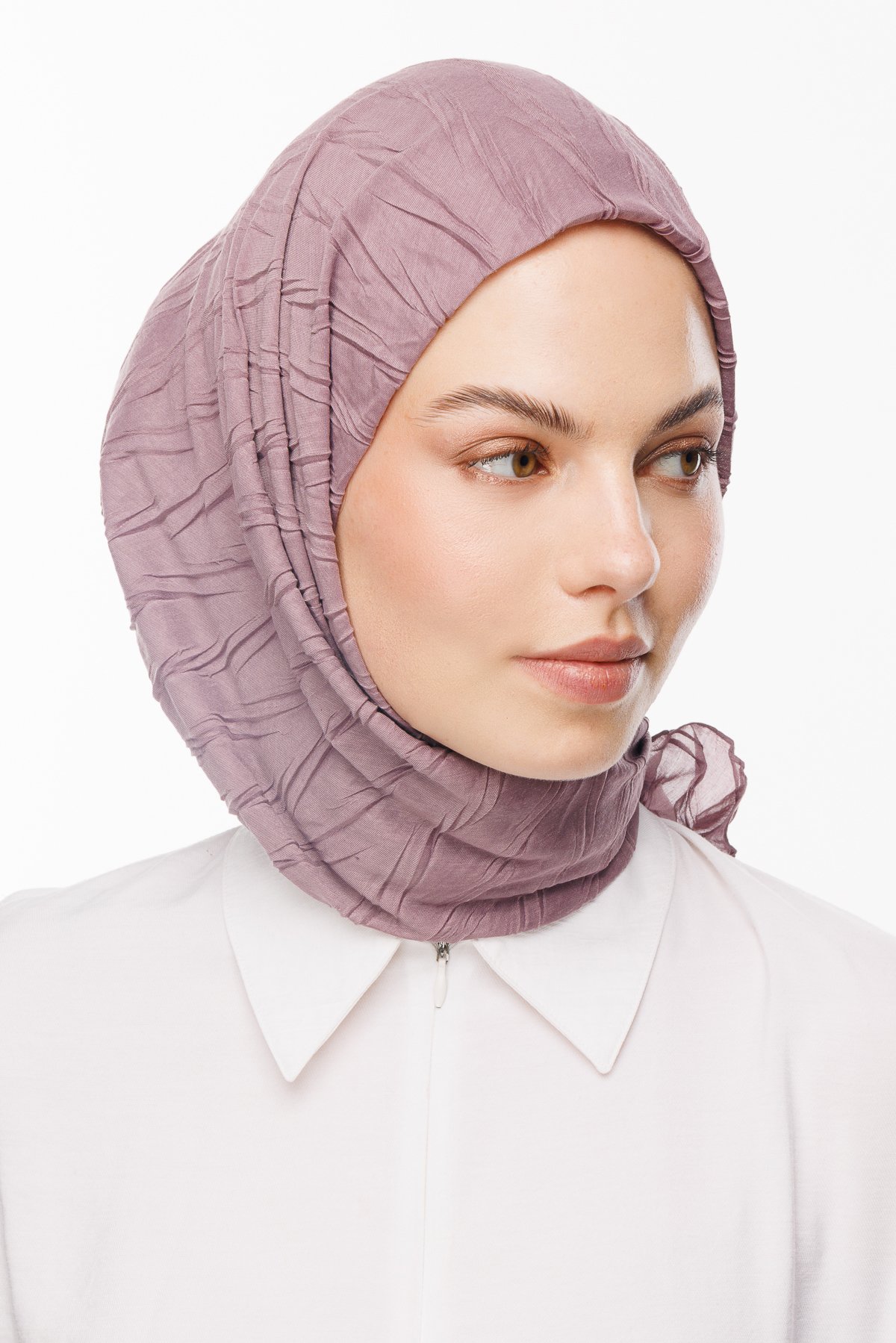 Pleated Bamboo Scarf - Lilac