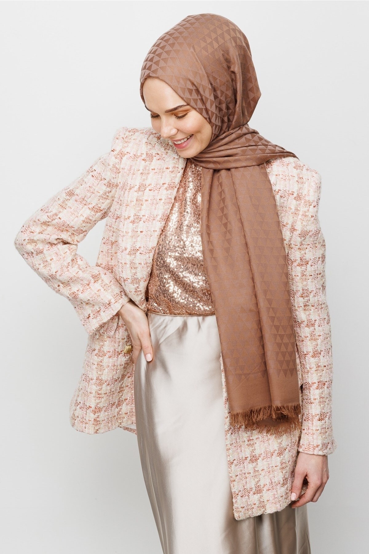 Prism Pattern Cotton Jacquard Hijab