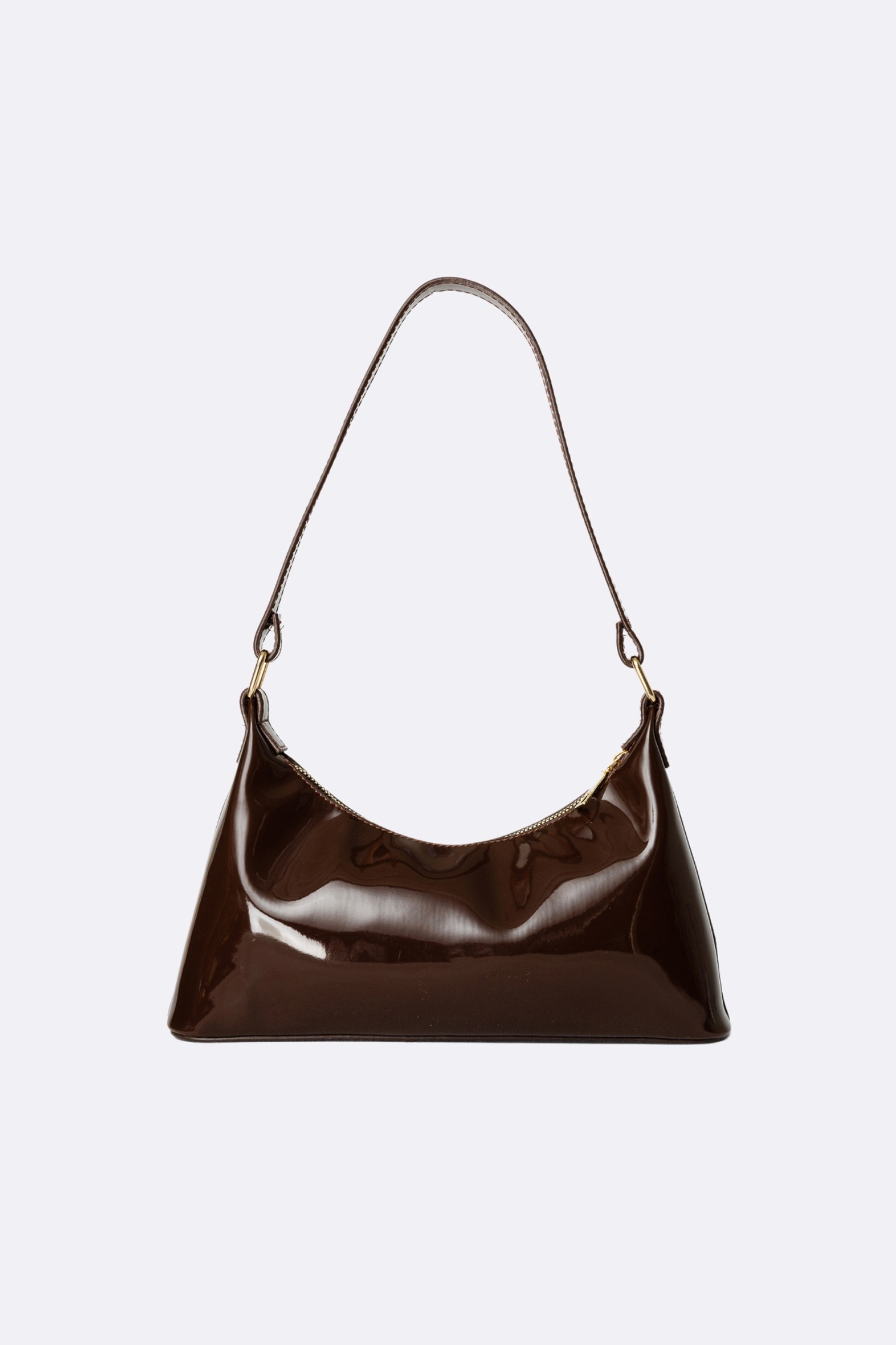 Garden Patent Leather Bag - Bitter Coffee