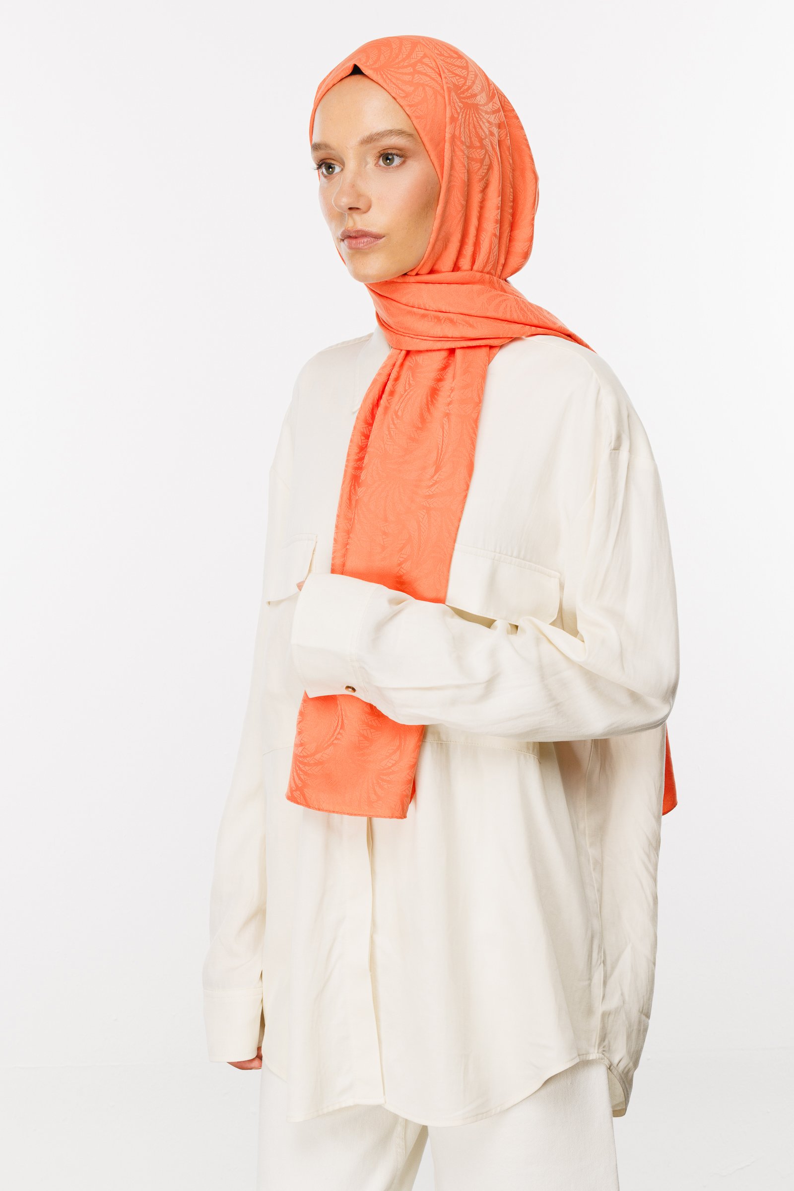 Artemis Pattern Silk Jacquard Hijab