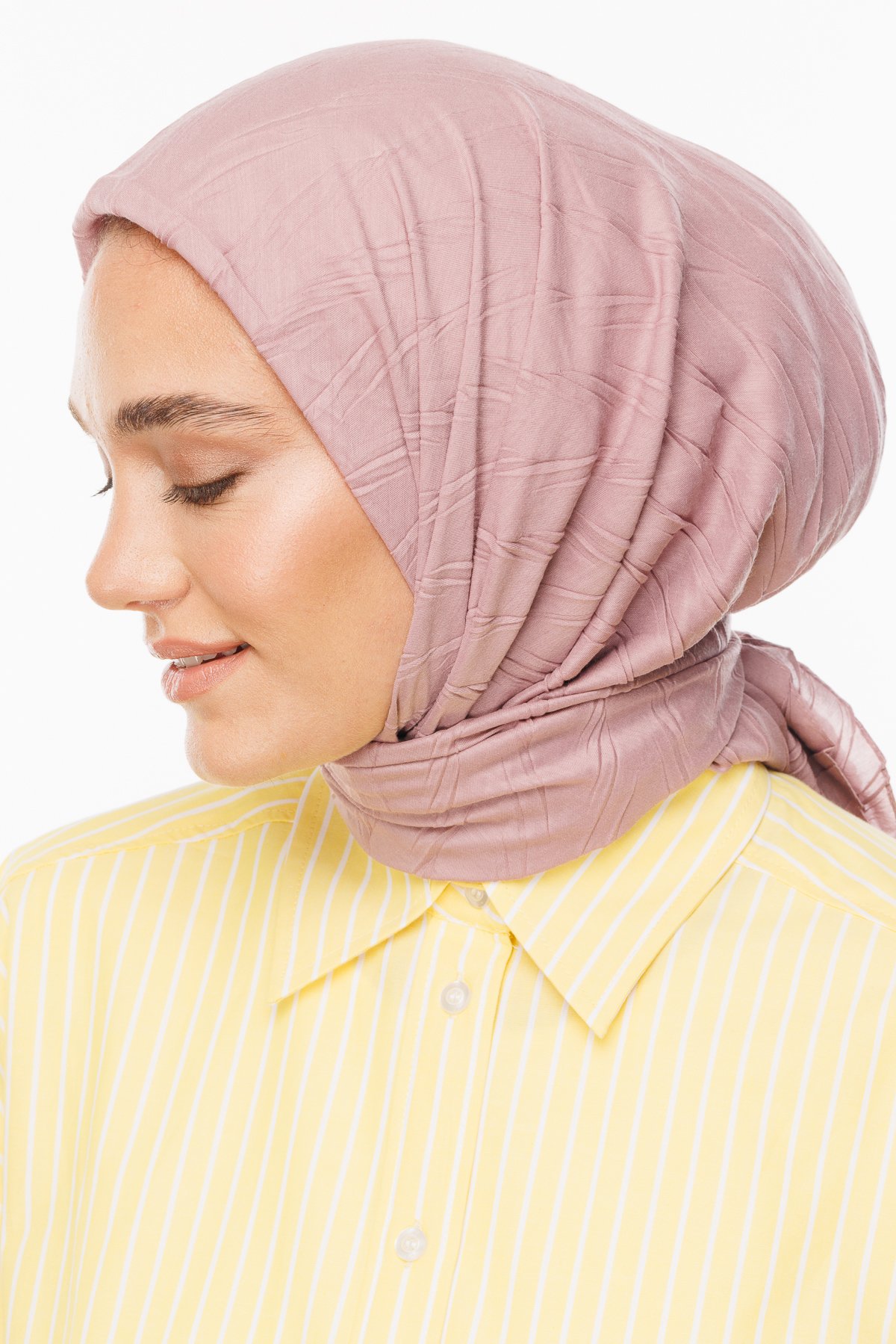 Pleated Bamboo Scarf - Soft Pink