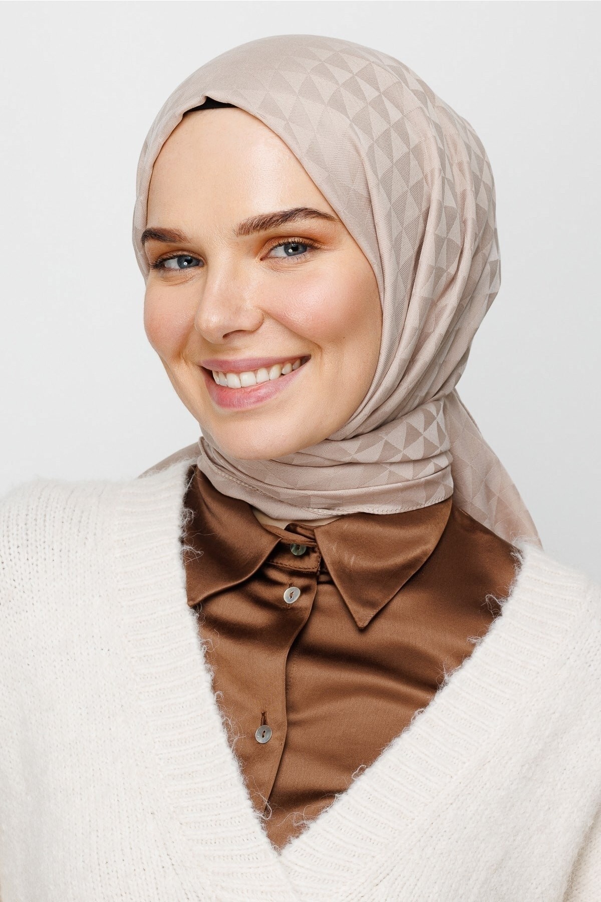 Gemustertes Baumwolle Jacquard Hijab