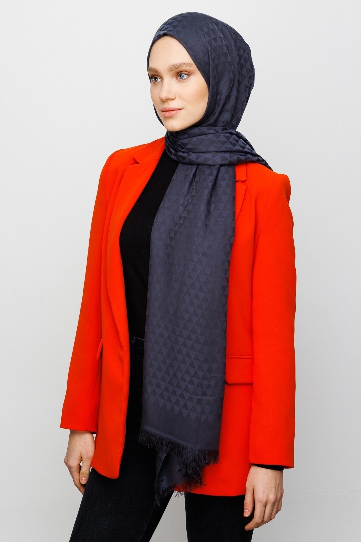 Gemustertes Baumwolle Jacquard Hijab