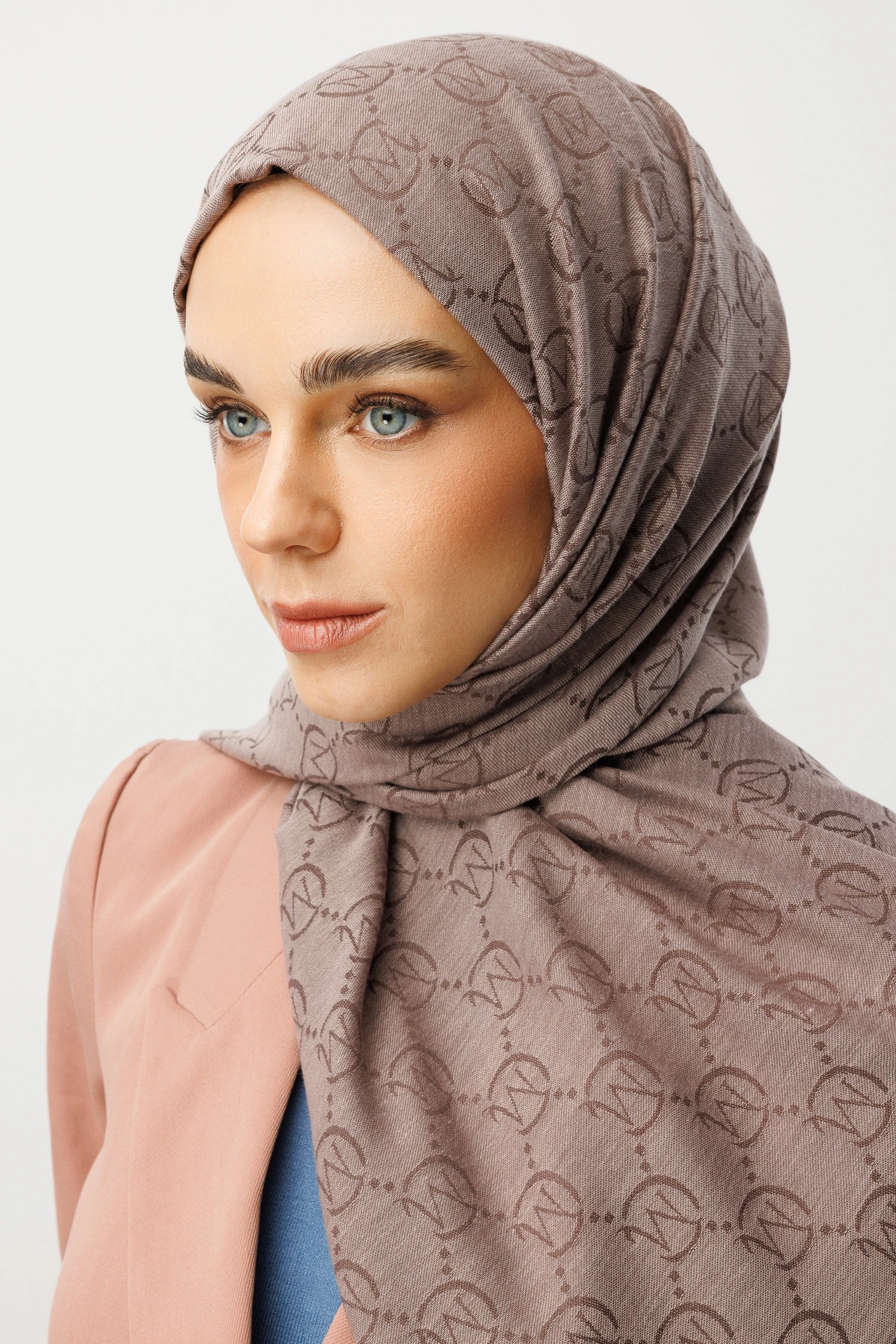 Yün İpek Şal - Toz Pembe