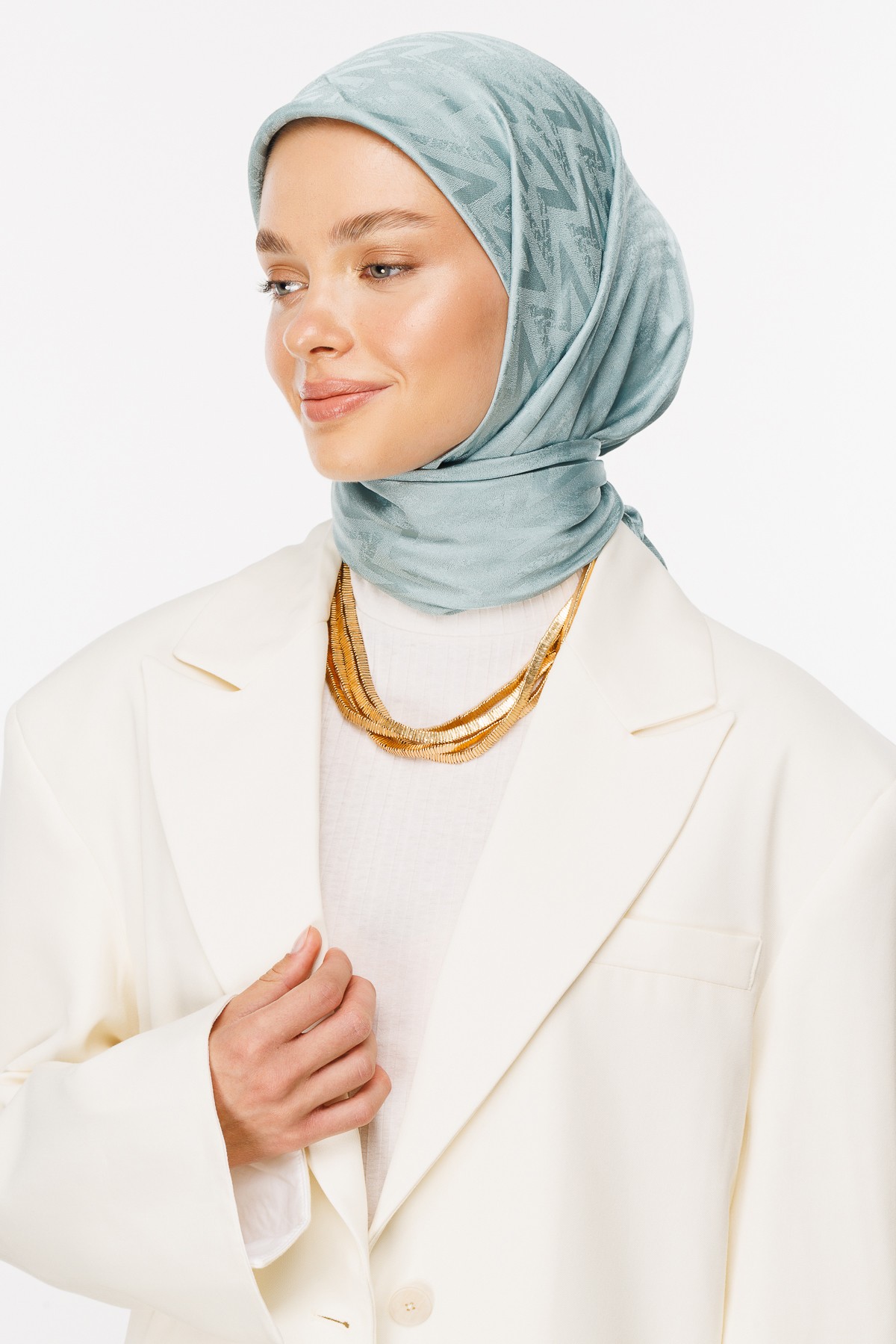 Nova Pattern Luxury Jacquard Scarf - Cağla
