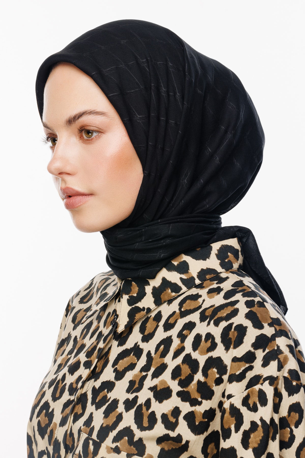 Bamboo Jacquard Scarf - Black