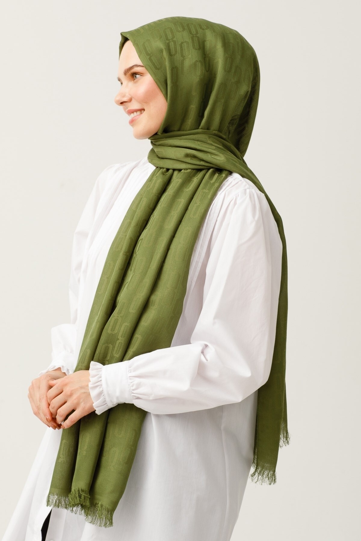 Chain Pattern Cotton Jacquard Hijab