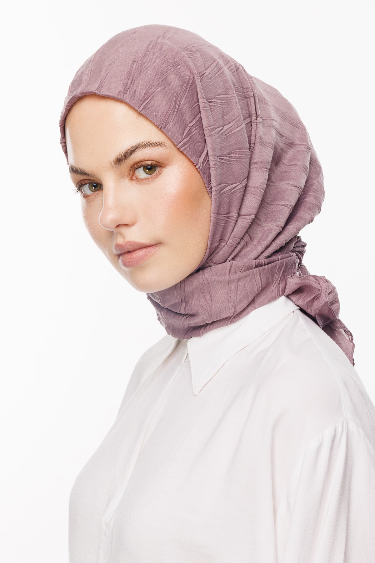 Pleated Bamboo Scarf - Lilac
