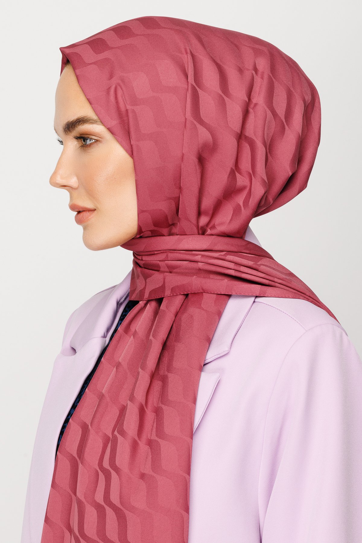 Gemustertes Seidig Jacquard Hijab