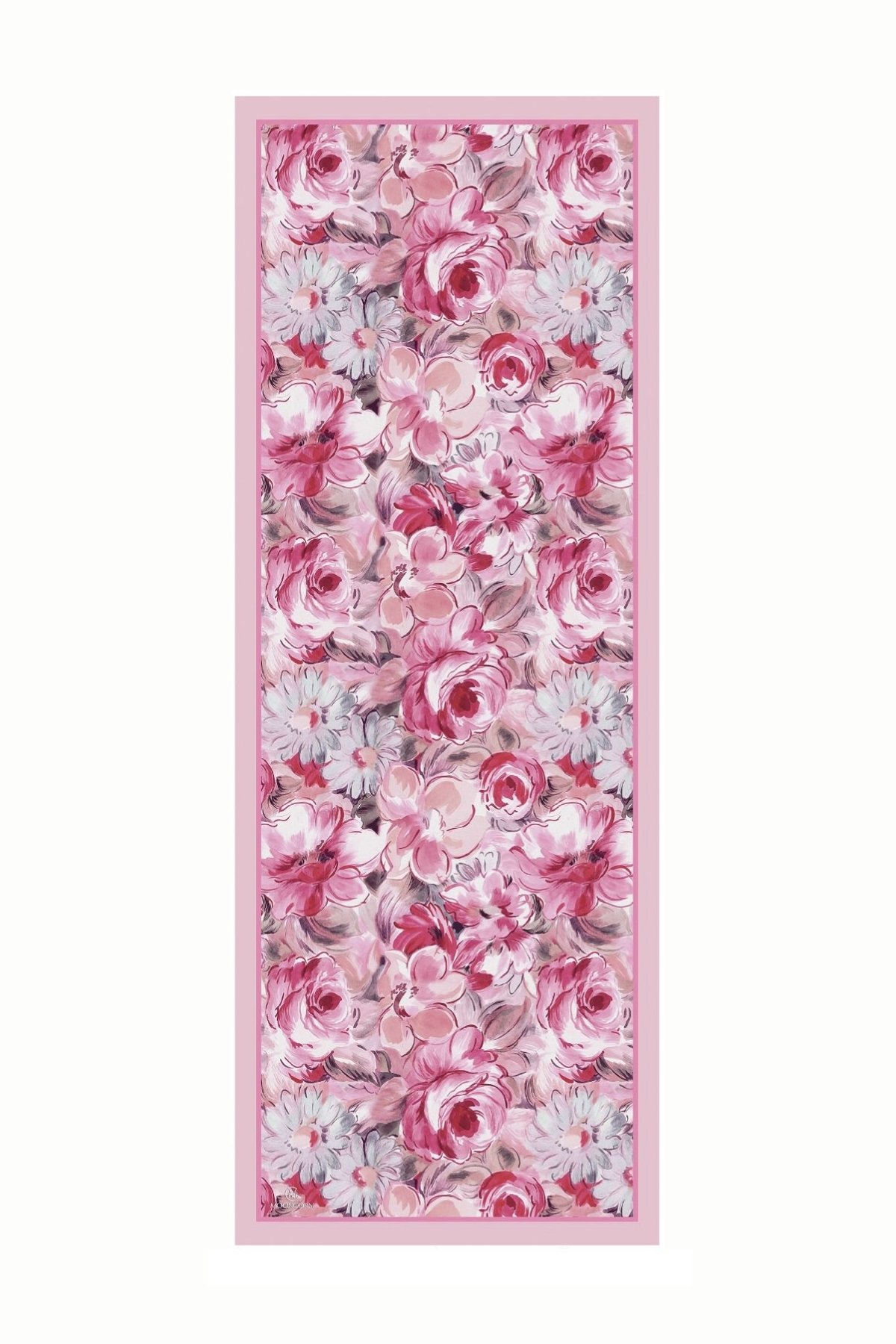 Pembe Rossel Desen Pamuk Şal